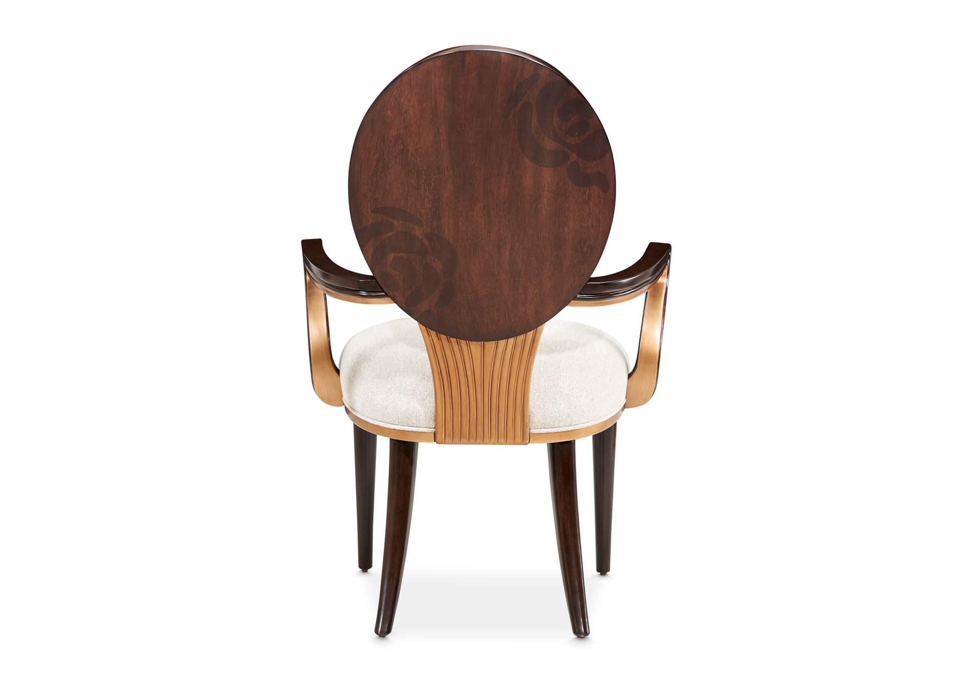Camellia Field Dining Arm Chair - Linen and Warm Pecan image 15