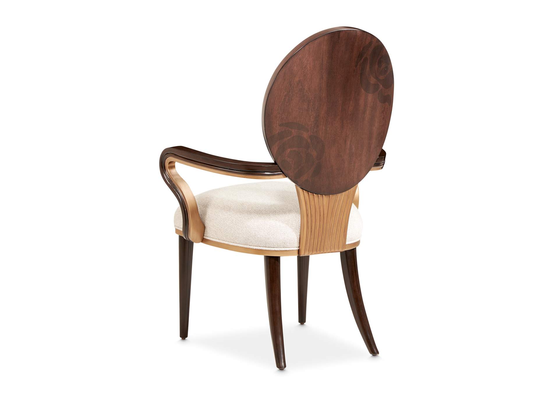 Camellia Field Dining Arm Chair - Linen and Warm Pecan image 14