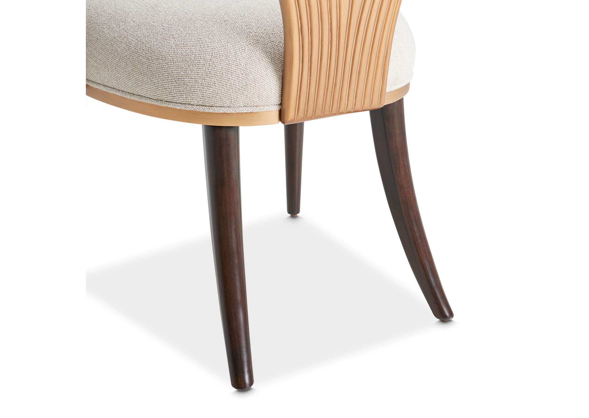 Camellia Field Dining Arm Chair - Linen and Warm Pecan image 11