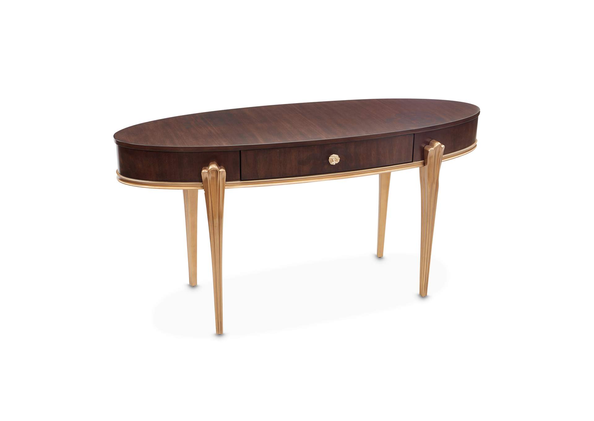 Camellia Field Vanity Desk - Warm Pecan image 6