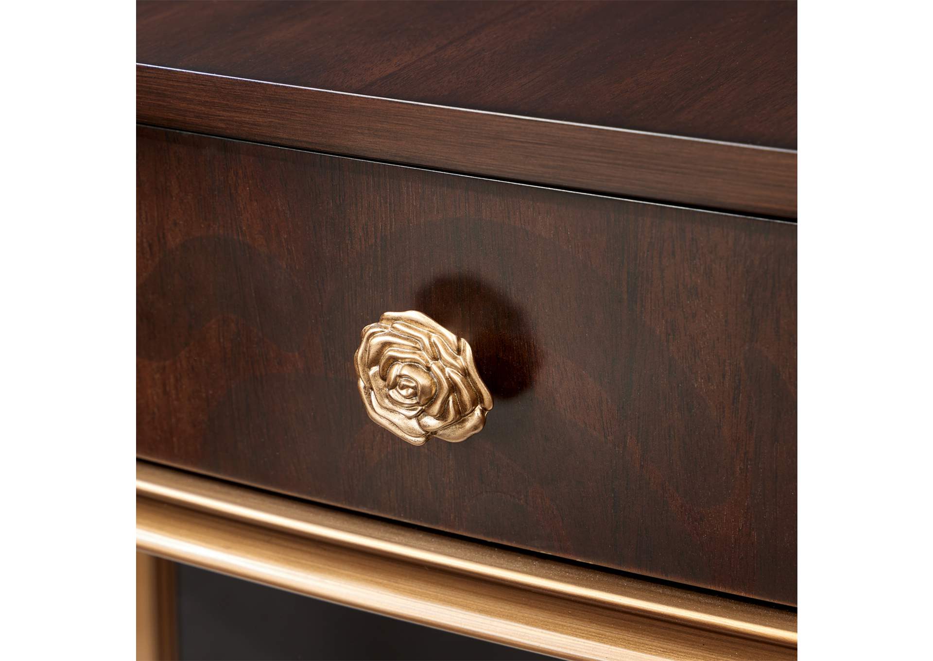 Camellia Field Vanity Desk - Warm Pecan image 11