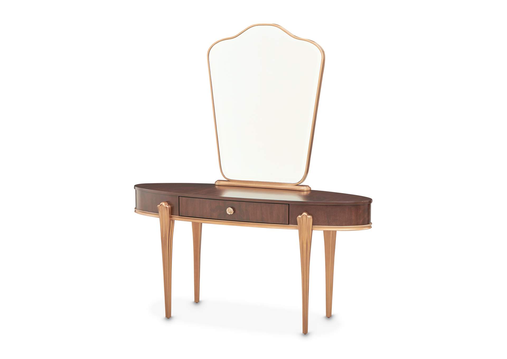 Camellia Field Vanity with Mirror - Warm Pecan image 1