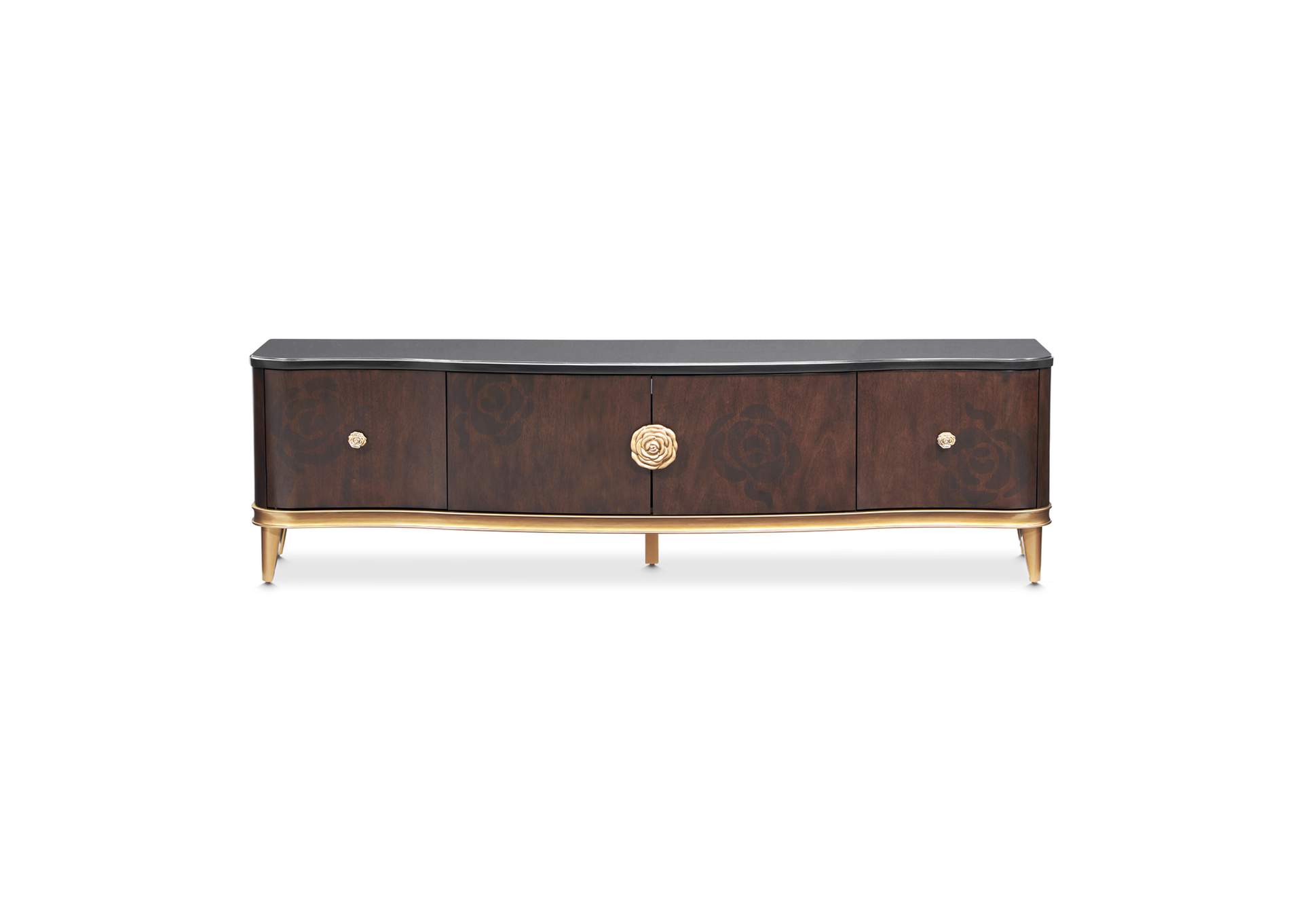 Camellia Field Media Cabinet - Warm Pecan image 1