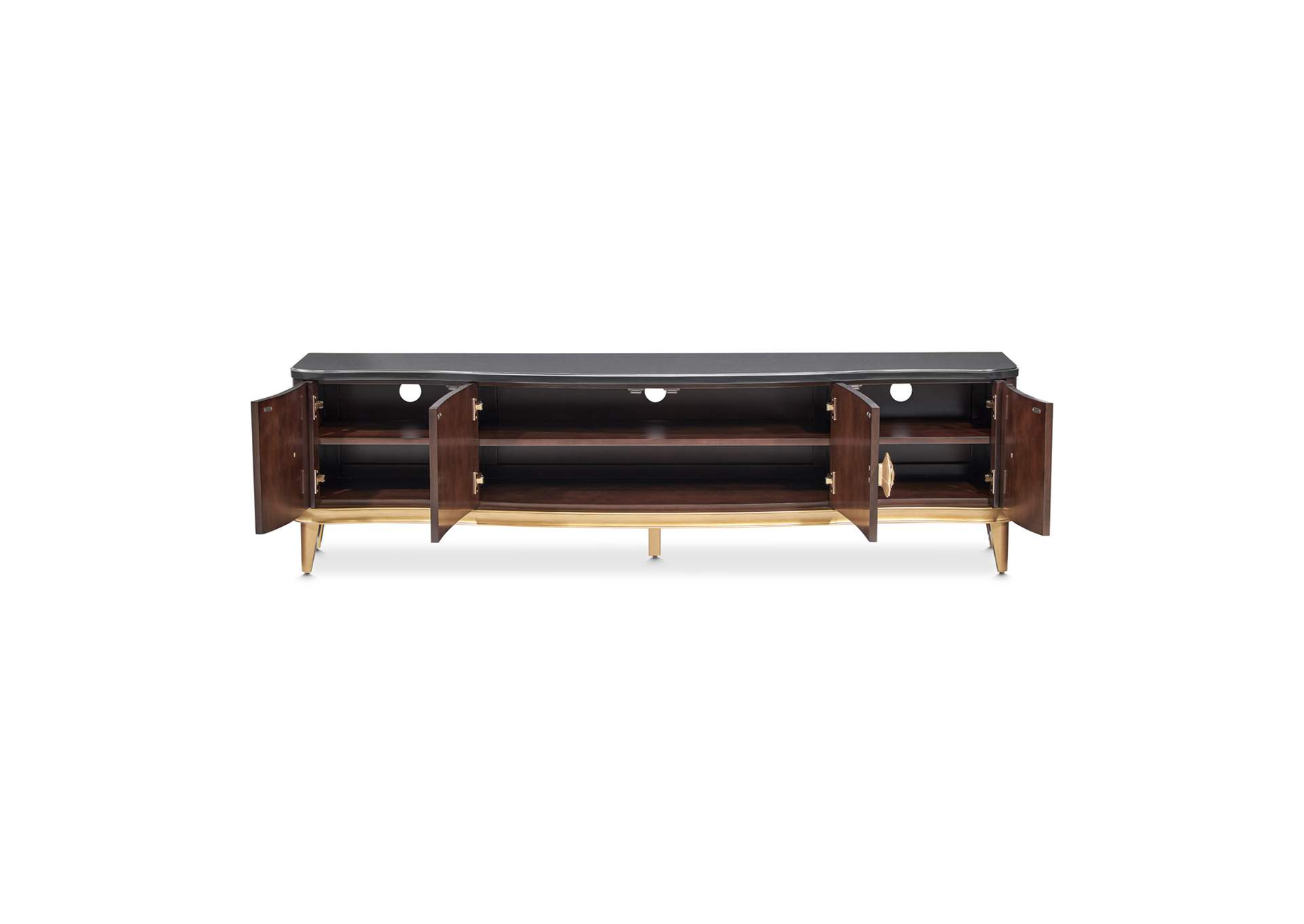 Camellia Field Media Cabinet - Warm Pecan image 4