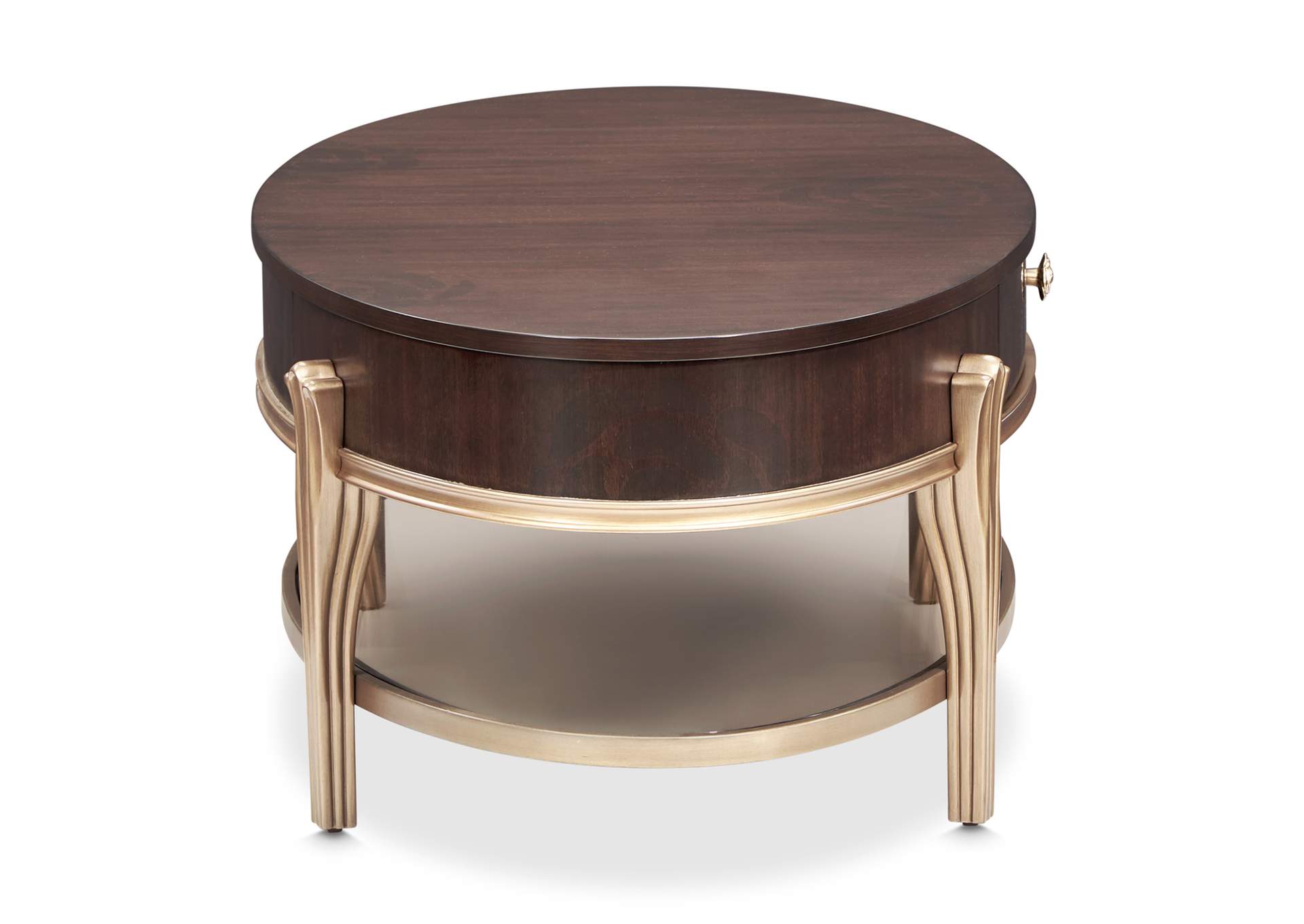 Camellia Field Oval Cocktail Table - Warm Pecan image 3