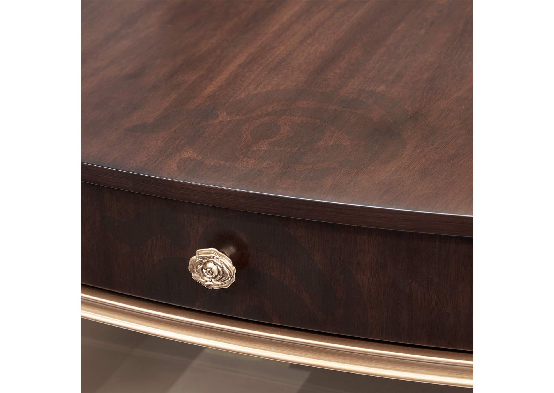 Camellia Field Oval Cocktail Table - Warm Pecan image 7