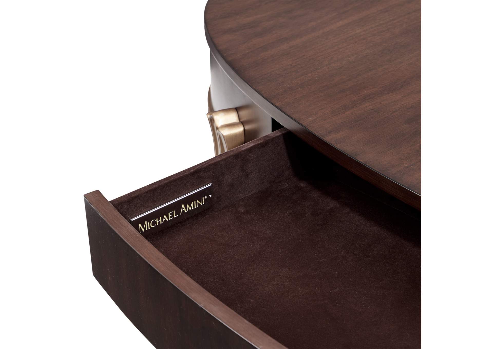 Camellia Field Oval Cocktail Table - Warm Pecan image 9