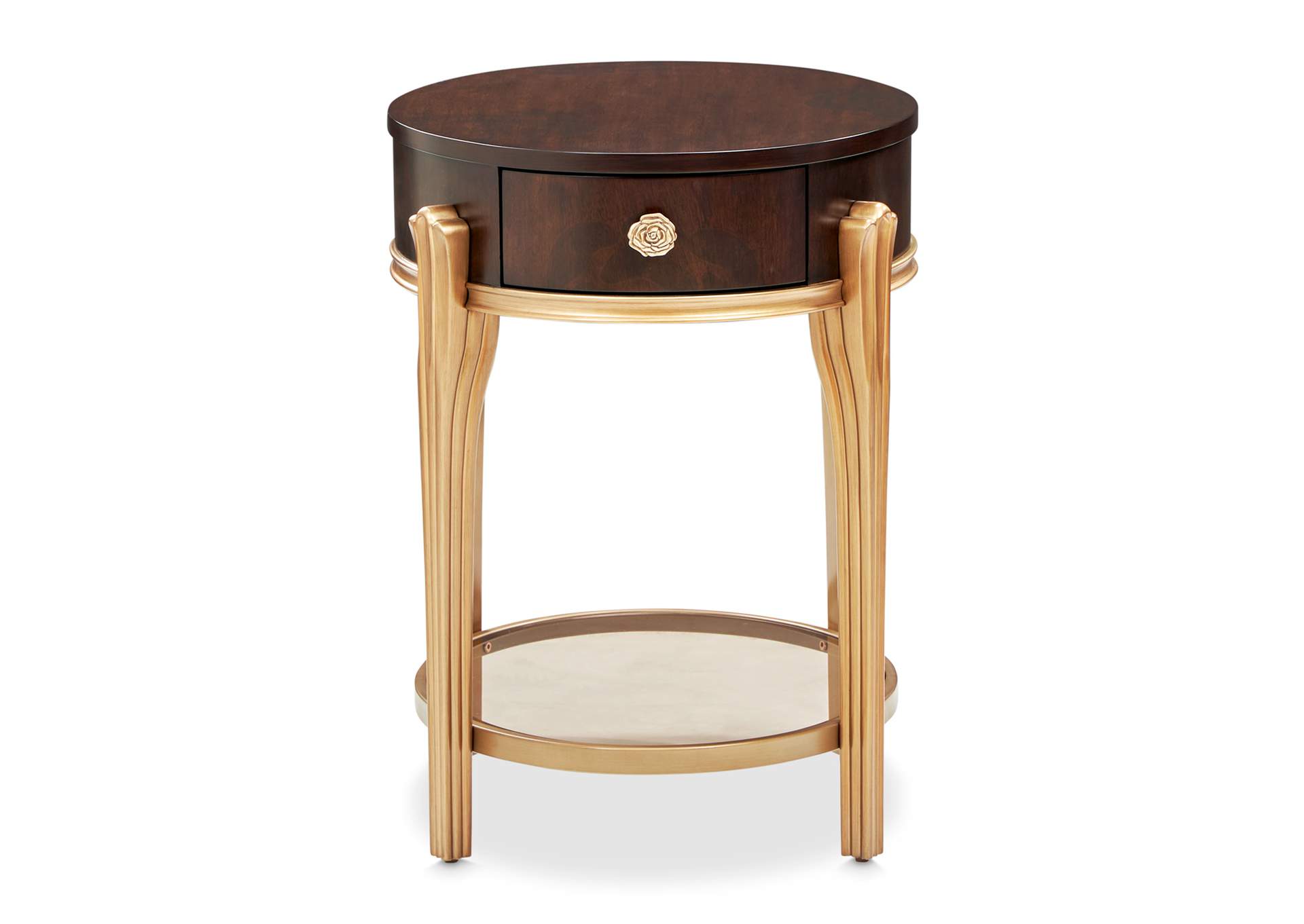 Camellia Field End Table with Drawer - Warm Pecan image 3