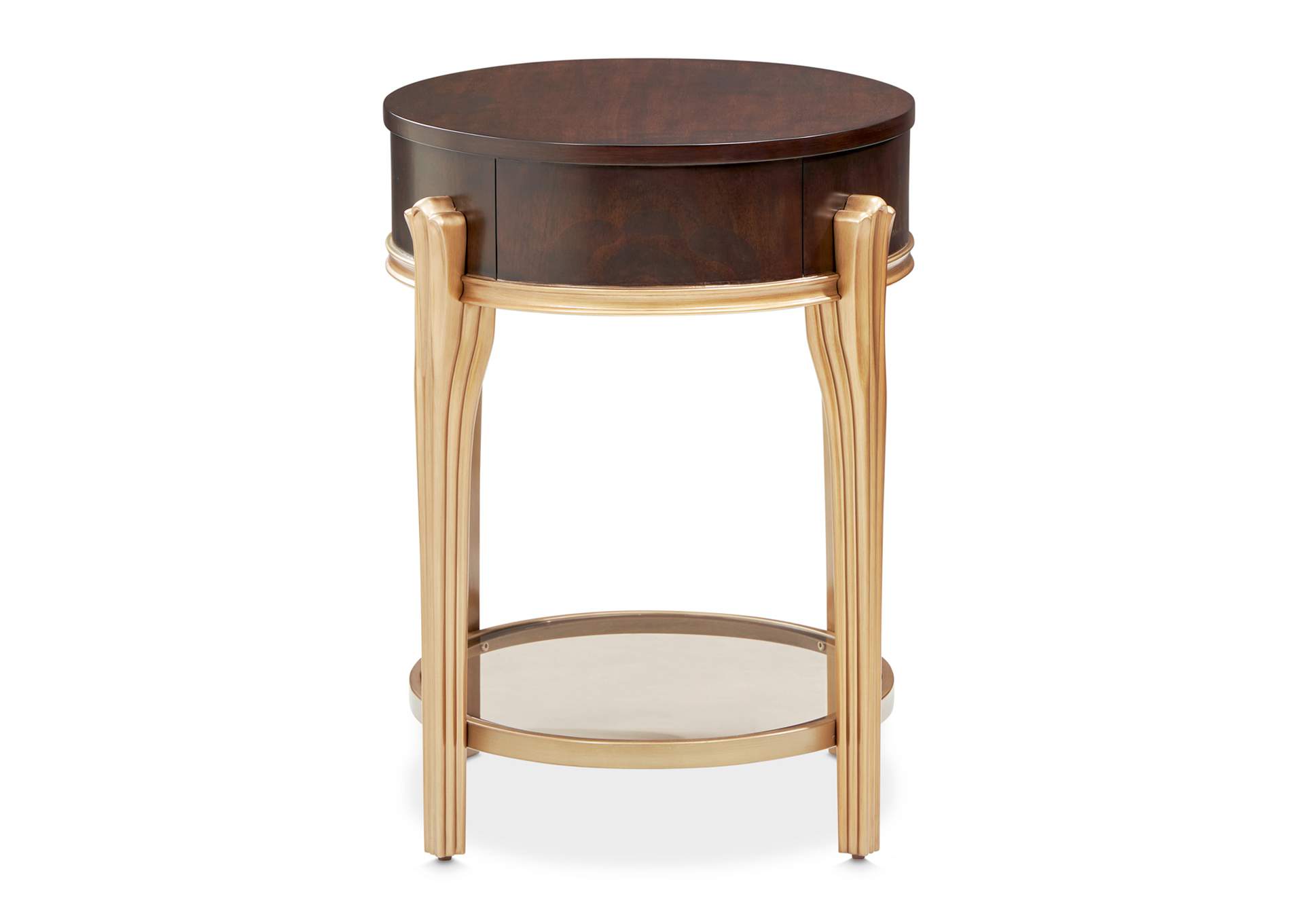 Camellia Field End Table with Drawer - Warm Pecan image 6