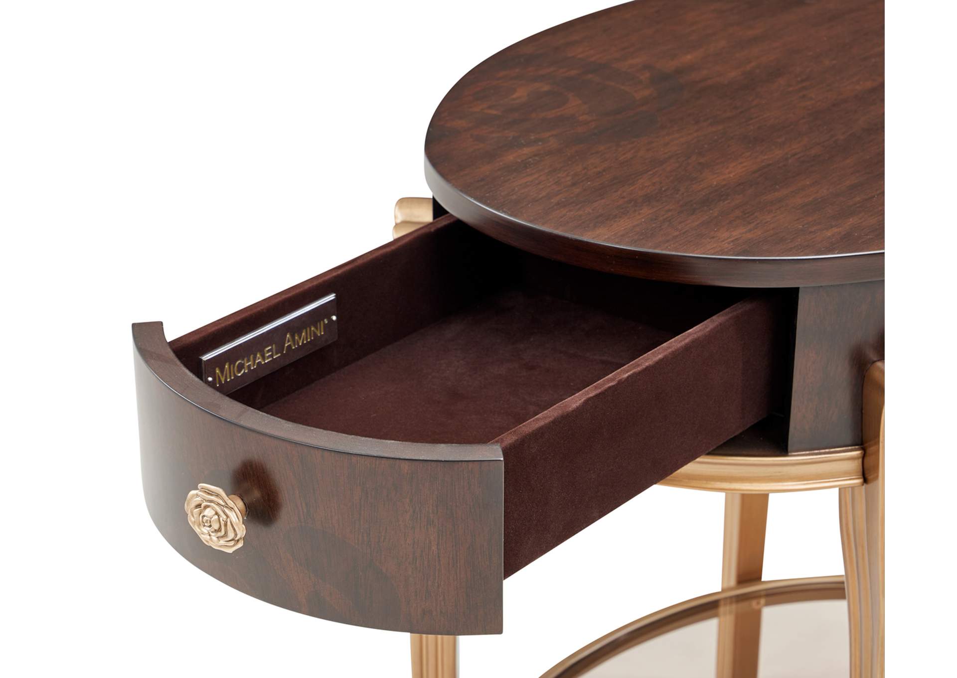 Camellia Field End Table with Drawer - Warm Pecan image 8