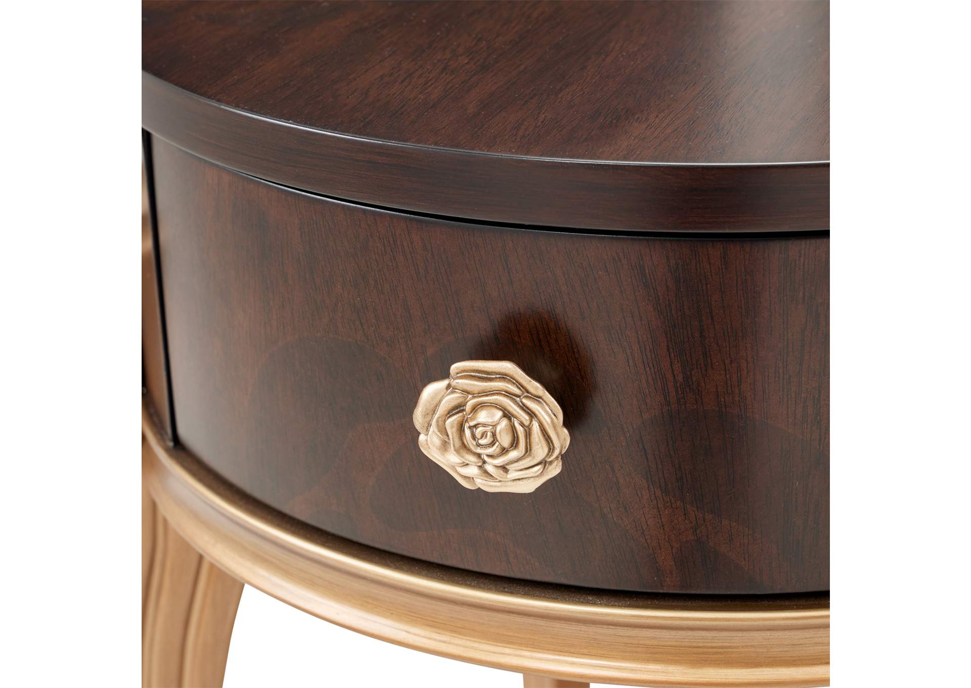 Camellia Field End Table with Drawer - Warm Pecan image 9