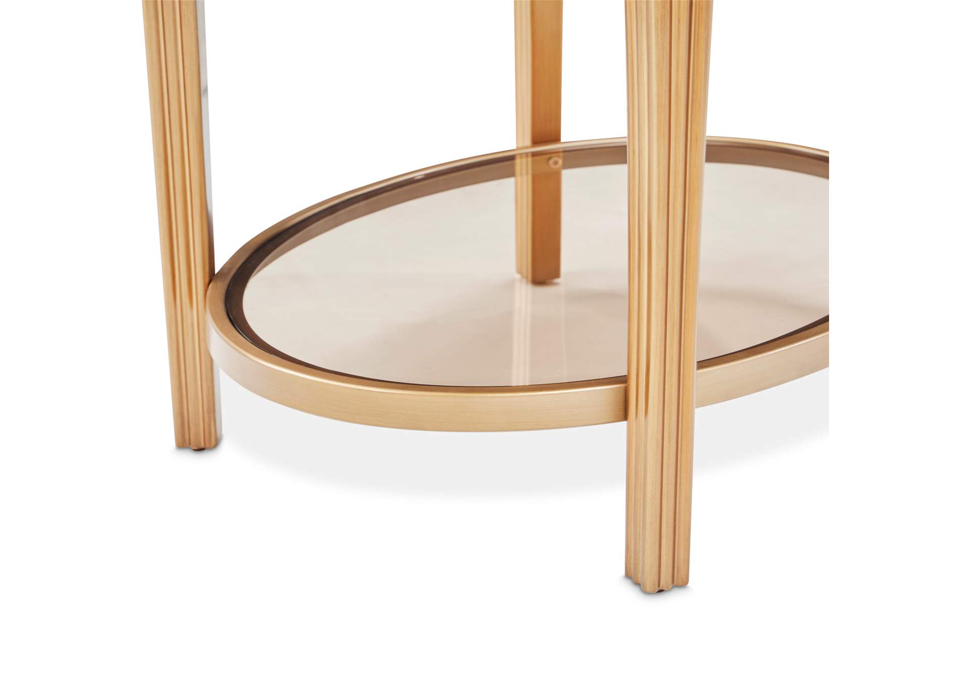 Camellia Field End Table with Drawer - Warm Pecan image 13