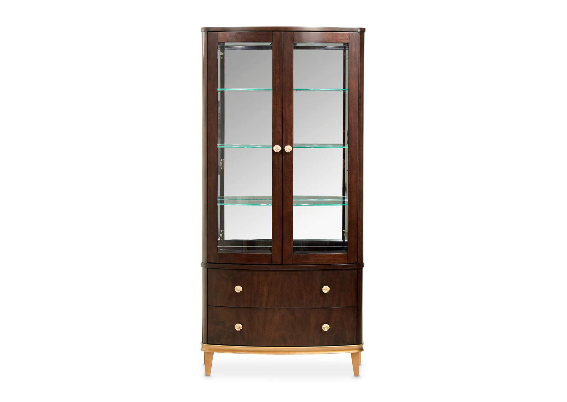 Camellia Field Display Cabinet - Warm Pecan image 1
