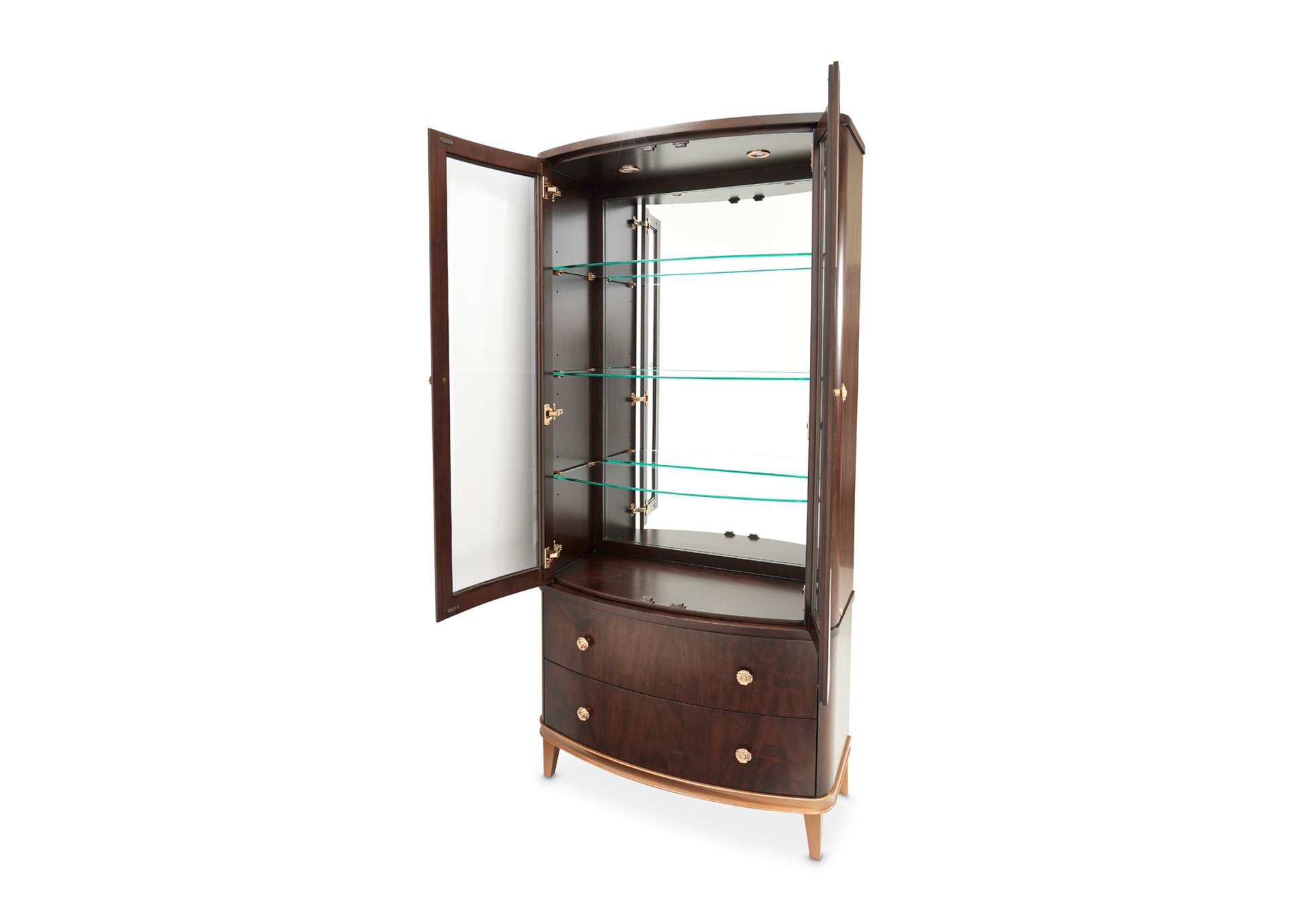 Camellia Field Display Cabinet - Warm Pecan image 5