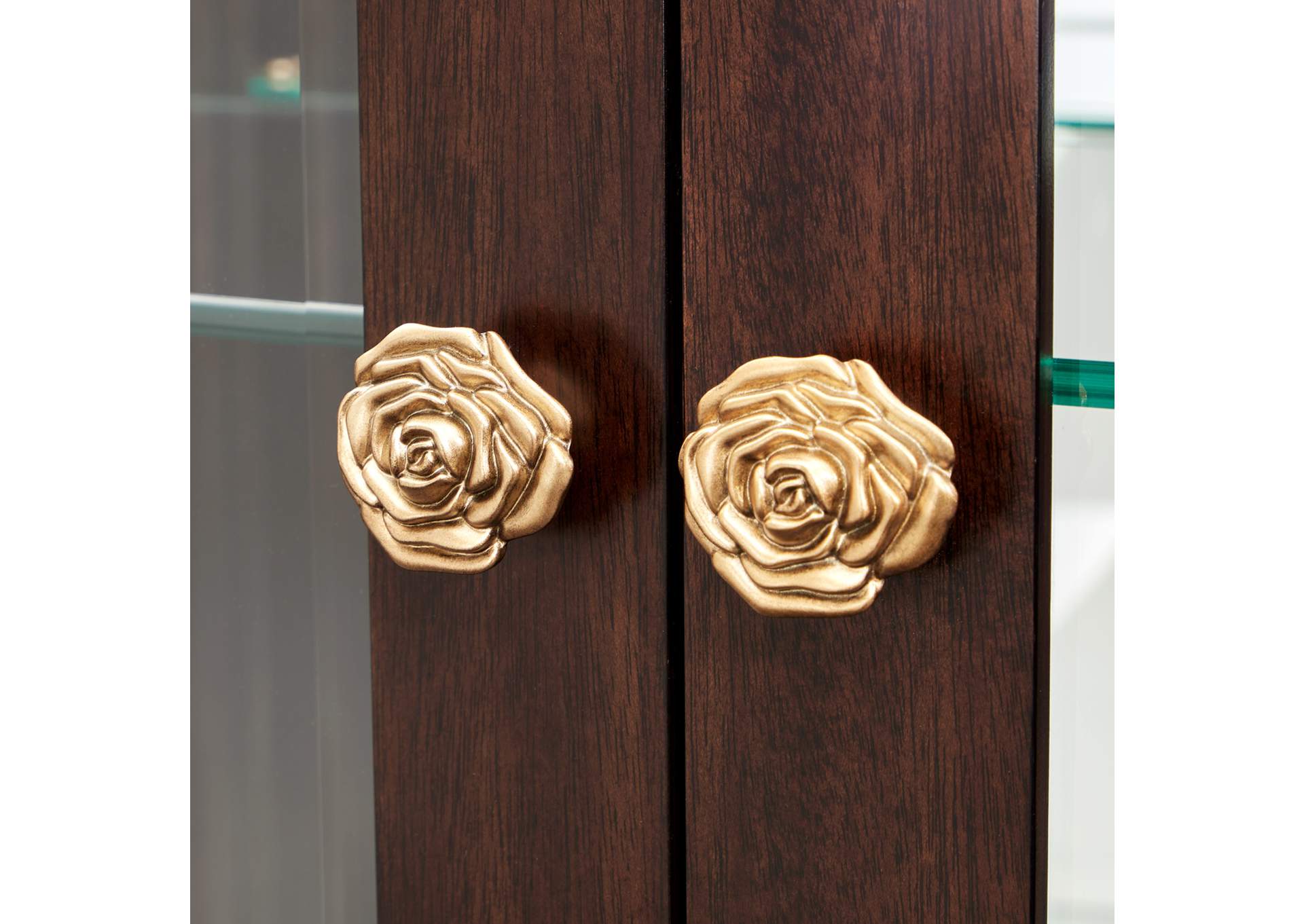 Camellia Field Display Cabinet - Warm Pecan image 8