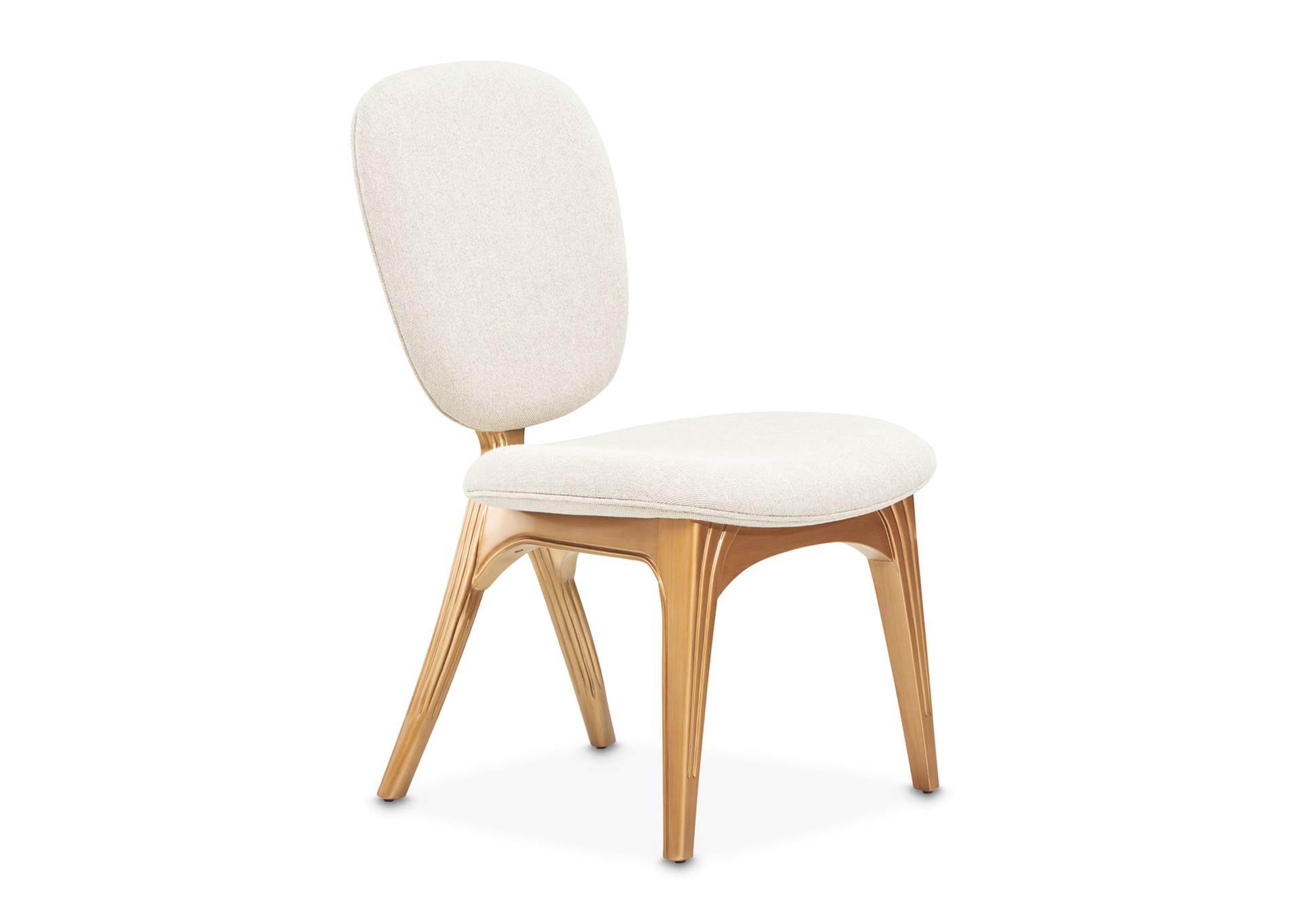 Camellia Field Vanity Chair - Linen and Antique Gold image 3
