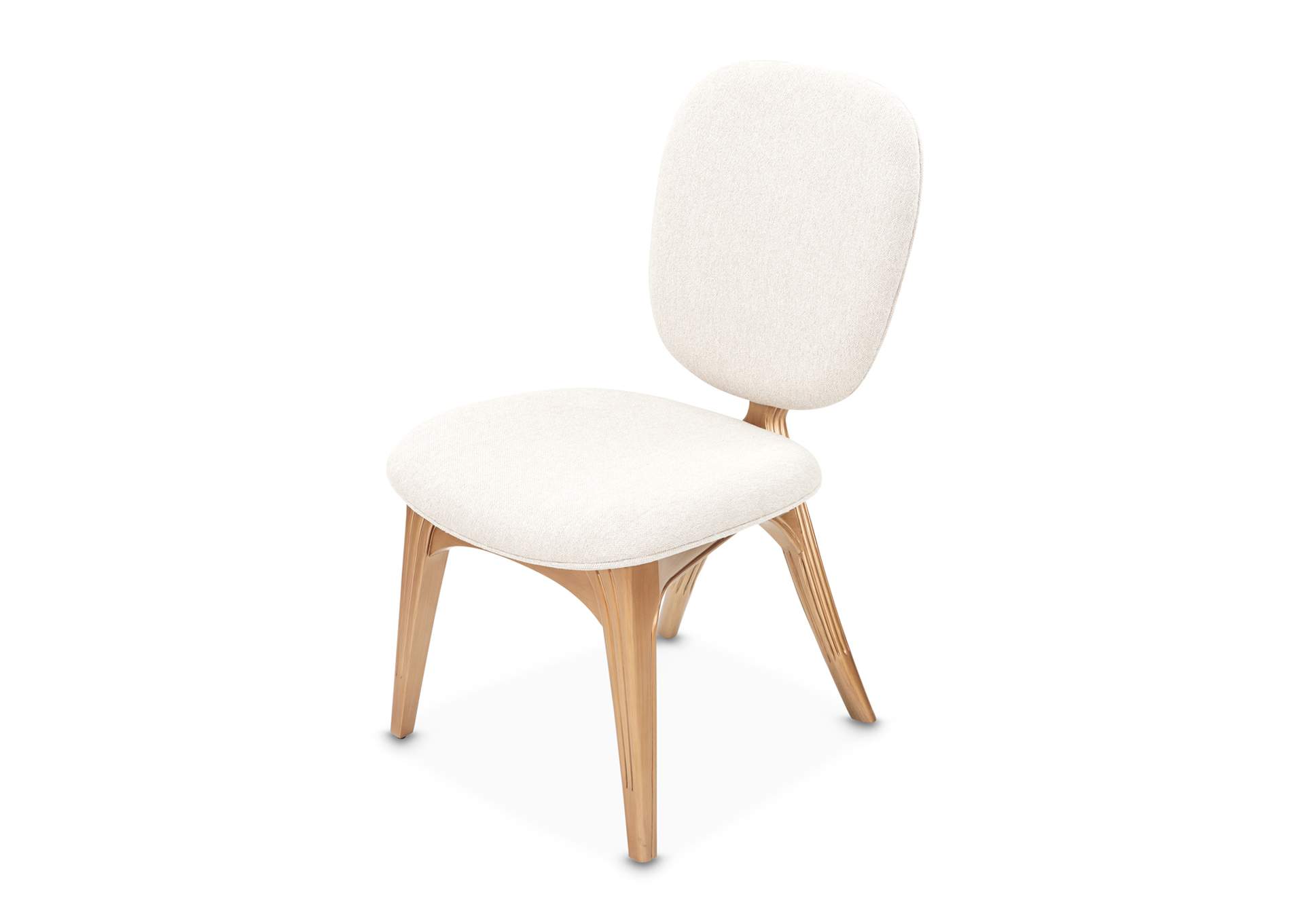 Camellia Field Vanity Chair - Linen and Antique Gold image 9