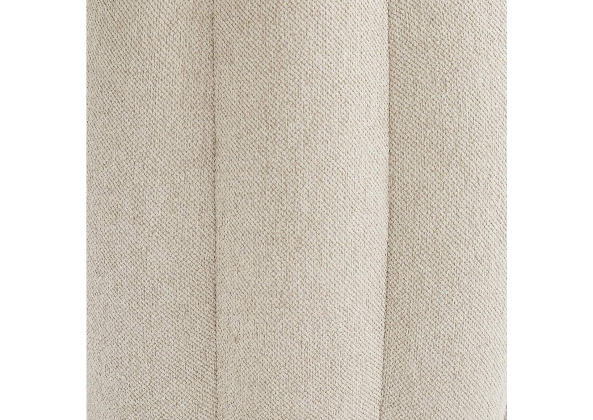 Camellia Field Round Bench - Linen and Warm Pecan image 6