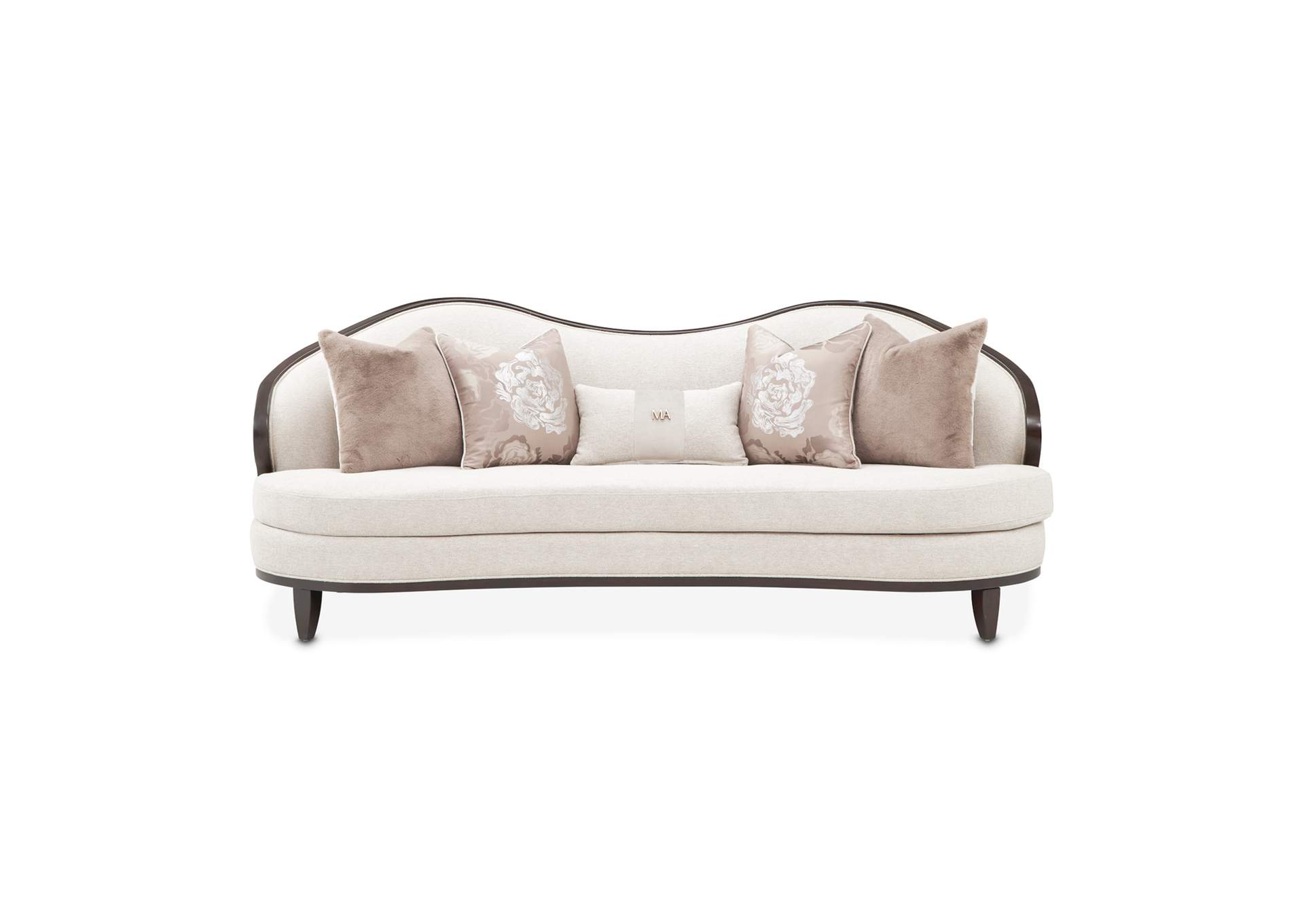 Camellia Field Chenille Sofa - Linen and Warm Pecan image 1
