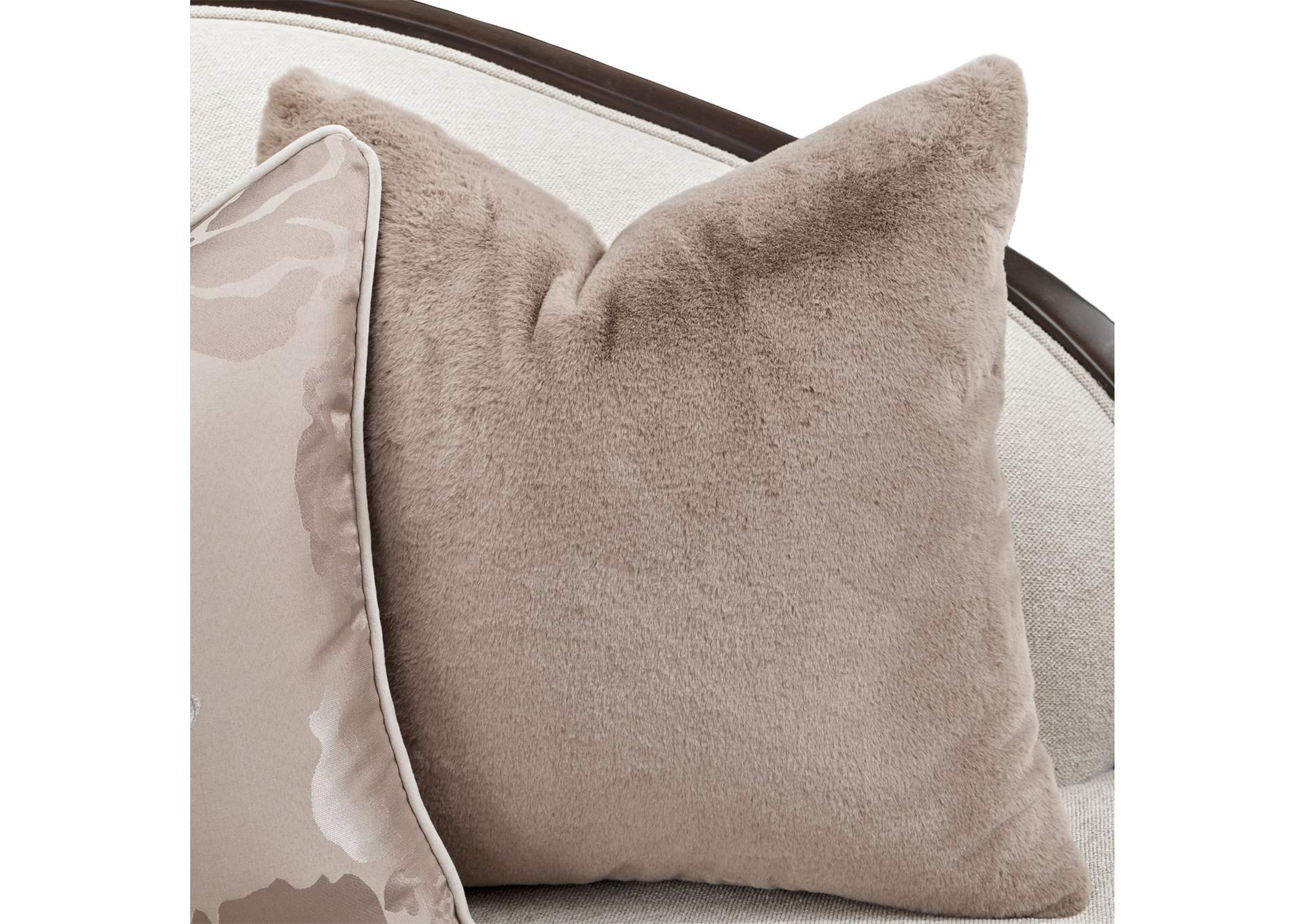Camellia Field Chenille Sofa - Linen and Warm Pecan image 13