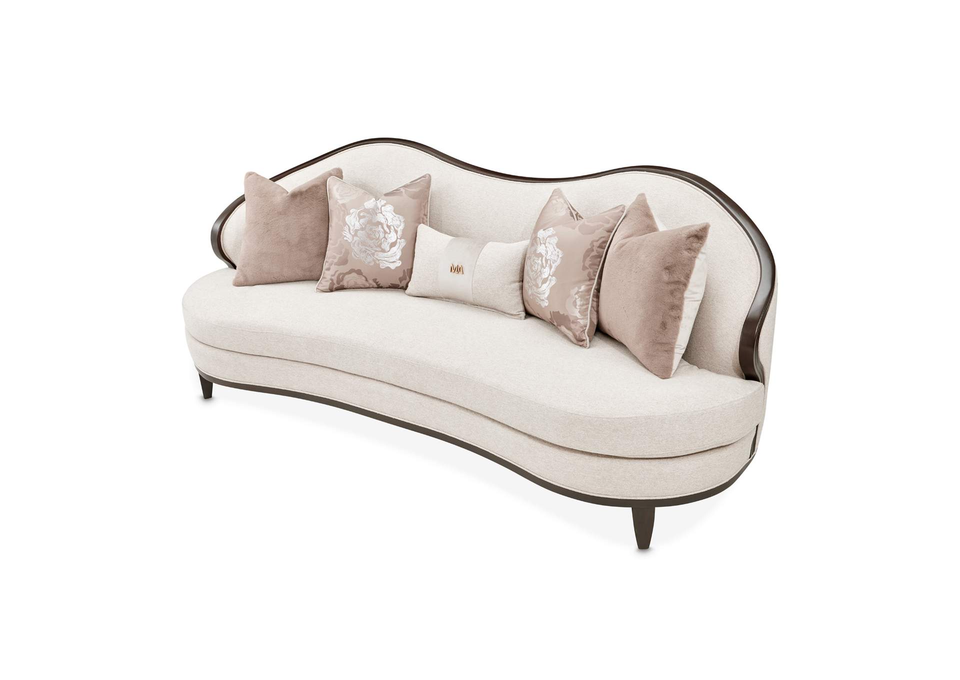 Camellia Field Chenille Sofa - Linen and Warm Pecan image 16