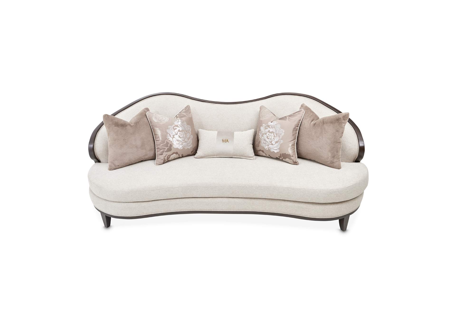 Camellia Field Chenille Sofa - Linen and Warm Pecan image 15
