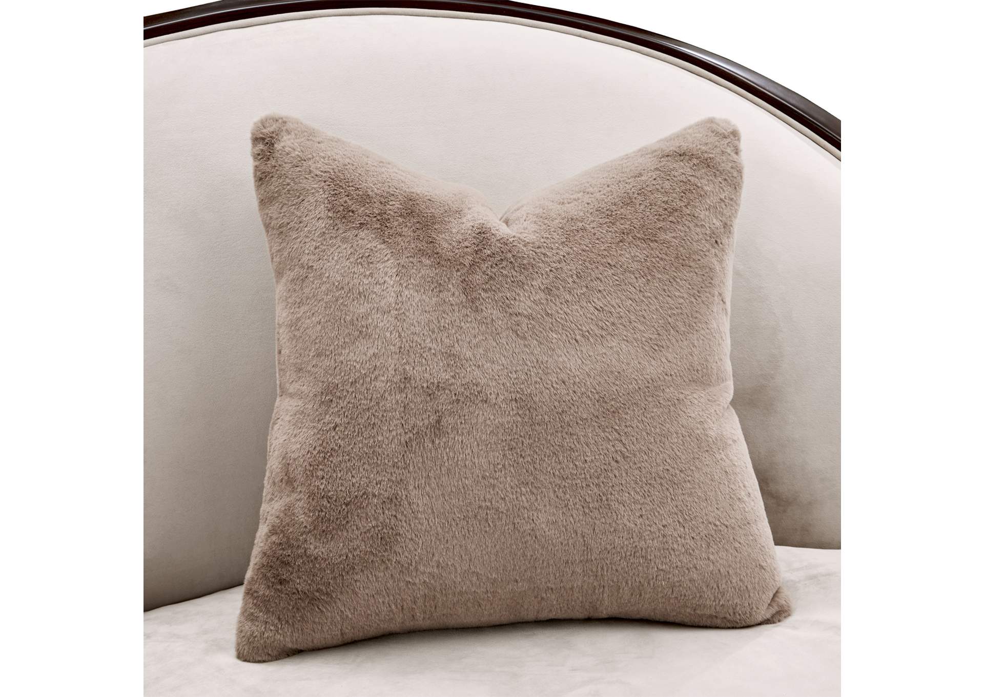 Camellia Field Asymmetrical Velvet Sofa - Porcini and Warm Pecan image 10