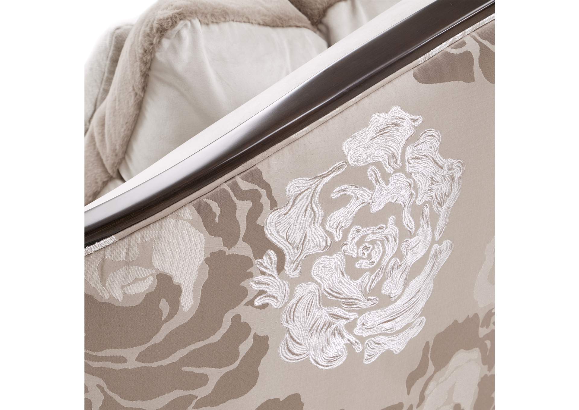 Camellia Field Asymmetrical Velvet Sofa - Porcini and Warm Pecan image 9