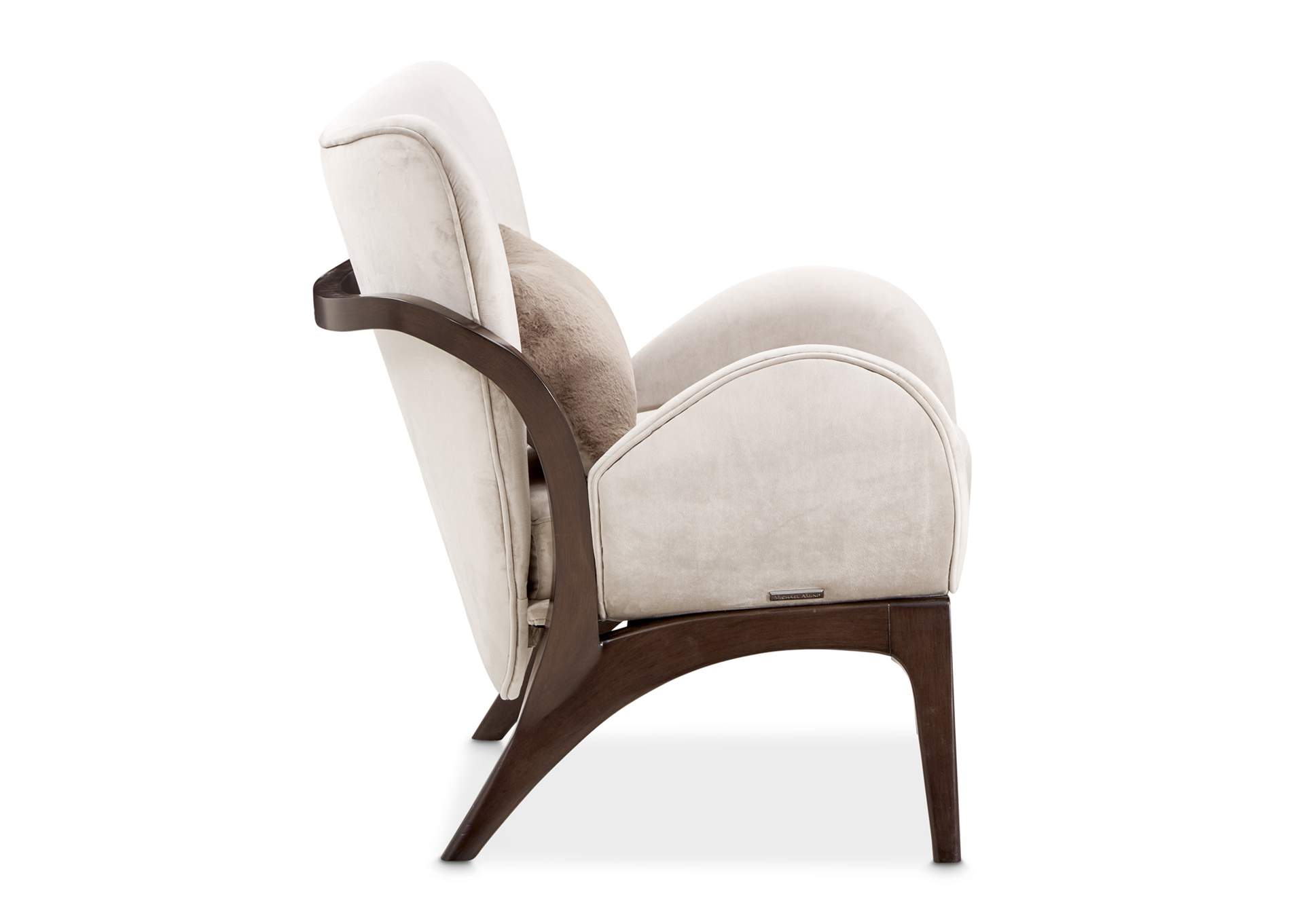 Camellia Field Velvet Accent Chair - Porcini and Warm Pecan image 17