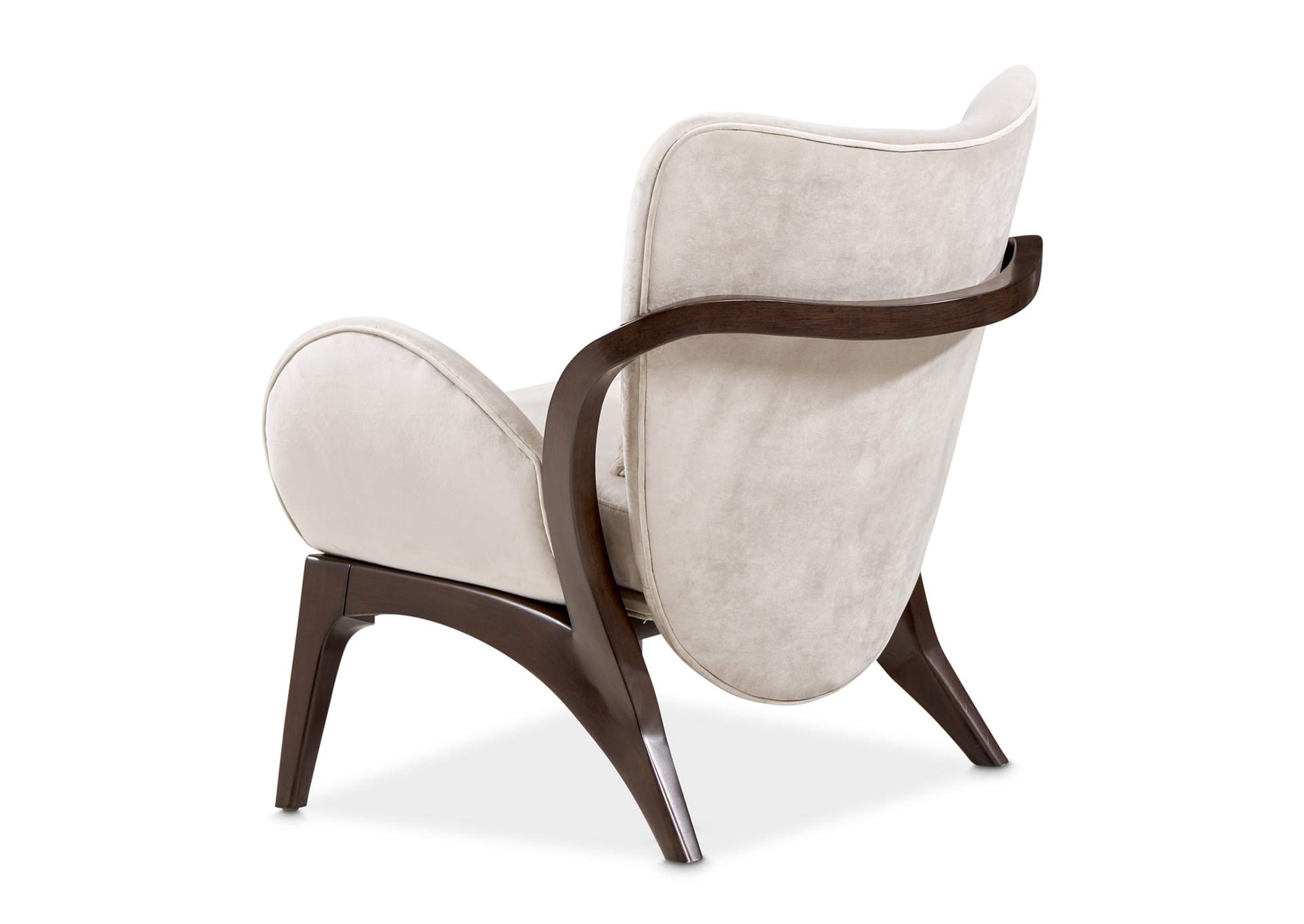 Camellia Field Velvet Accent Chair - Porcini and Warm Pecan image 14