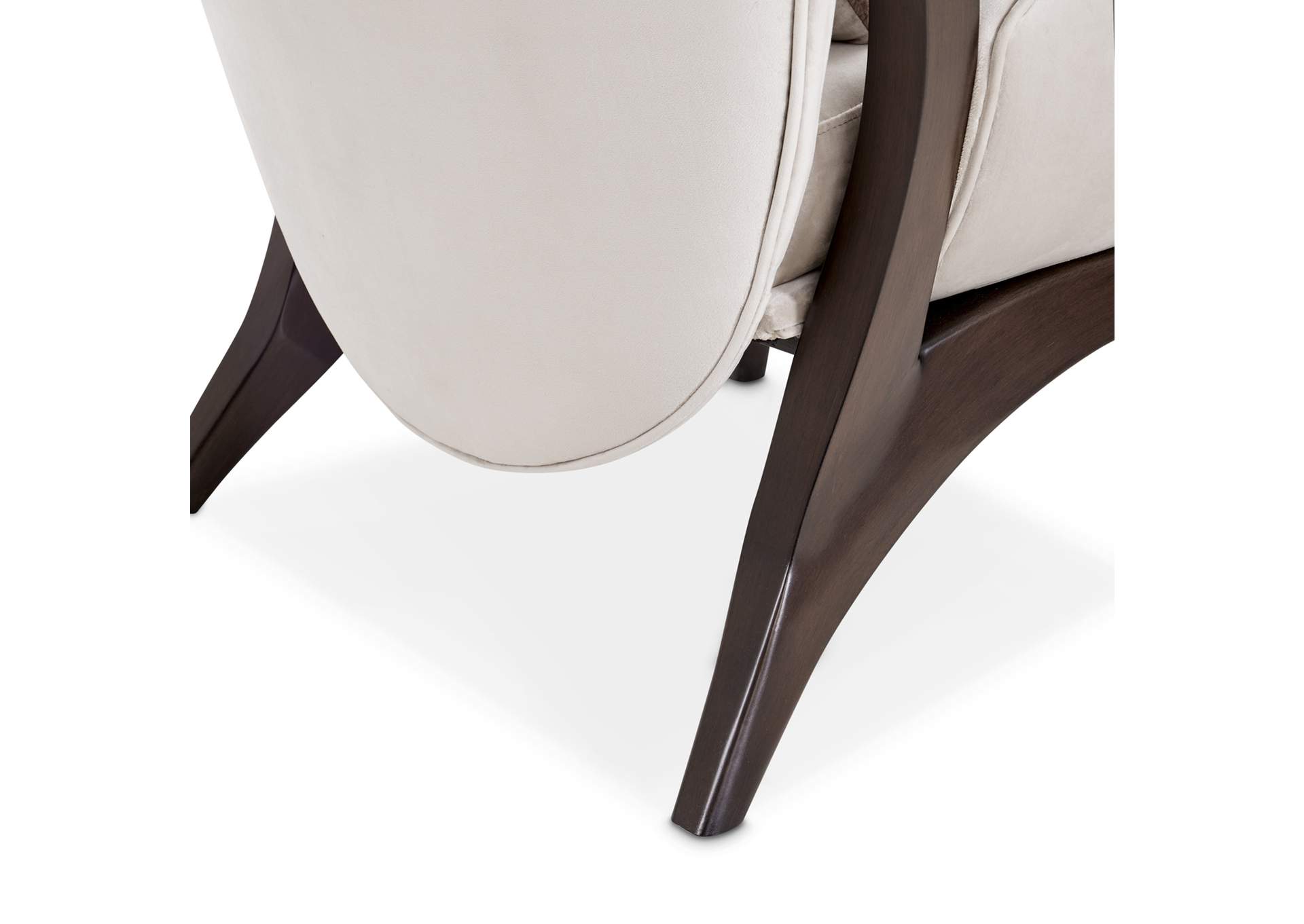 Camellia Field Velvet Accent Chair - Porcini and Warm Pecan image 10