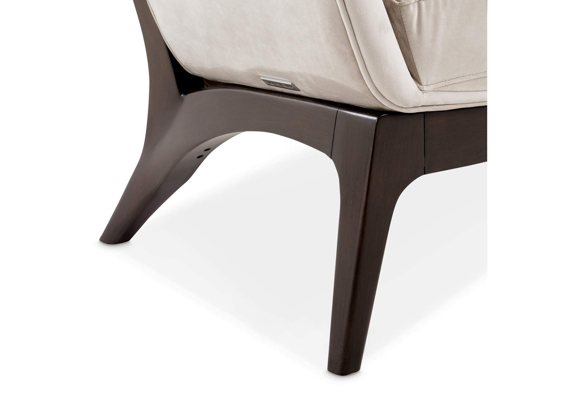 Camellia Field Velvet Accent Chair - Porcini and Warm Pecan image 9