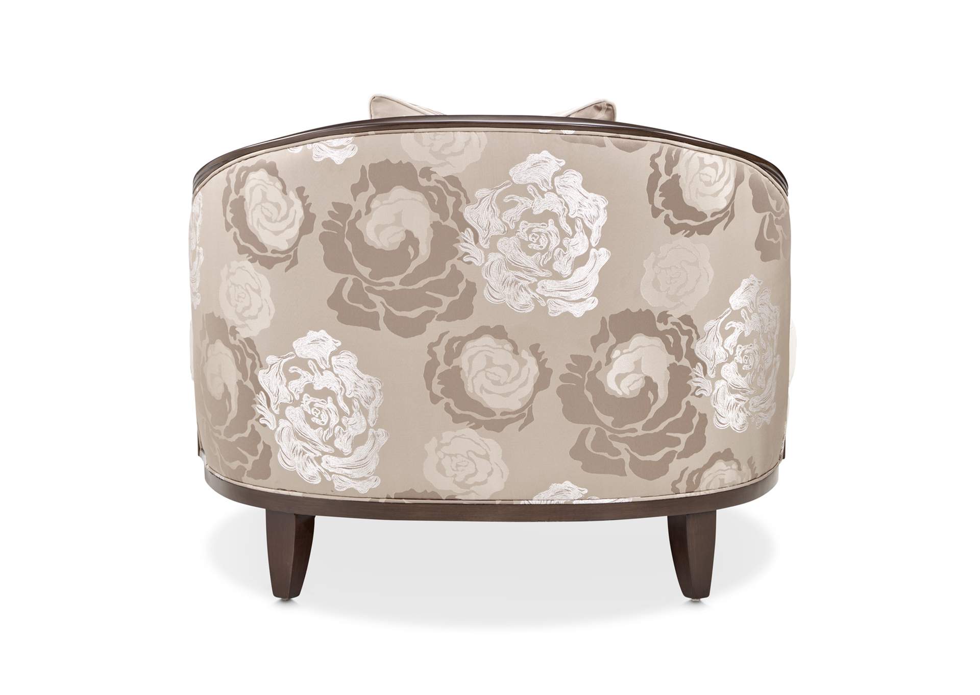Camellia Field Velvet Matching Chair - Porcini and Warm Pecan image 6