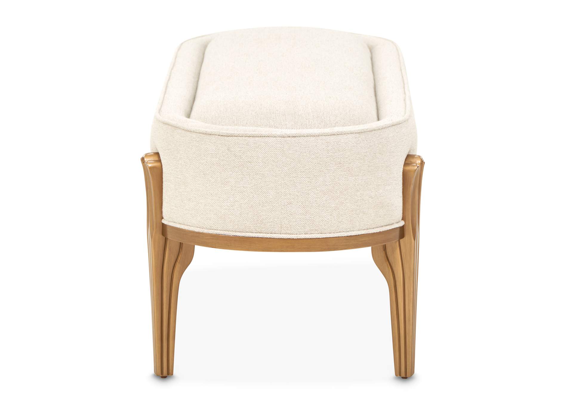 Camellia Field Accent Bench - Linen and Antique Gold image 3