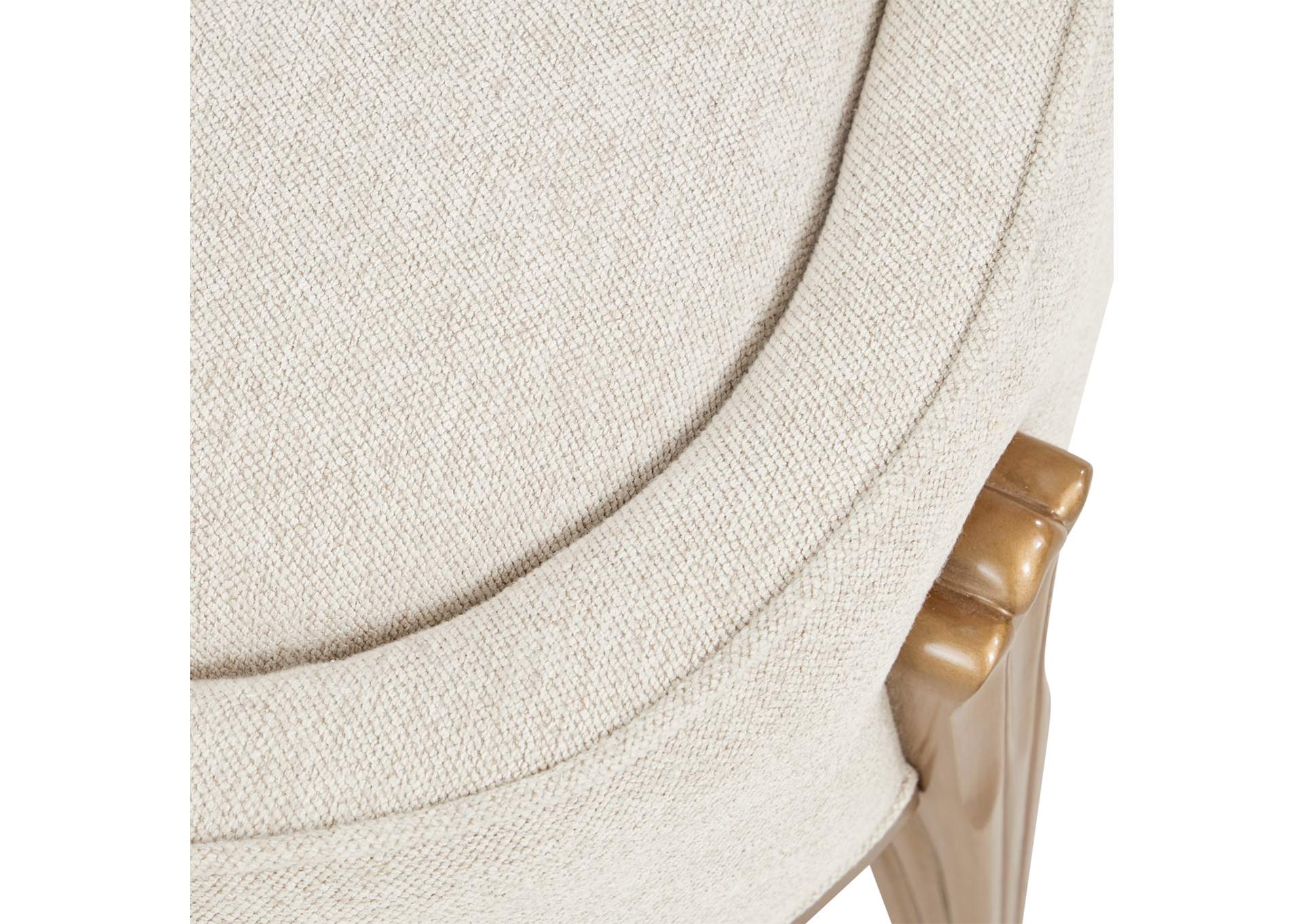 Camellia Field Accent Bench - Linen and Antique Gold image 7