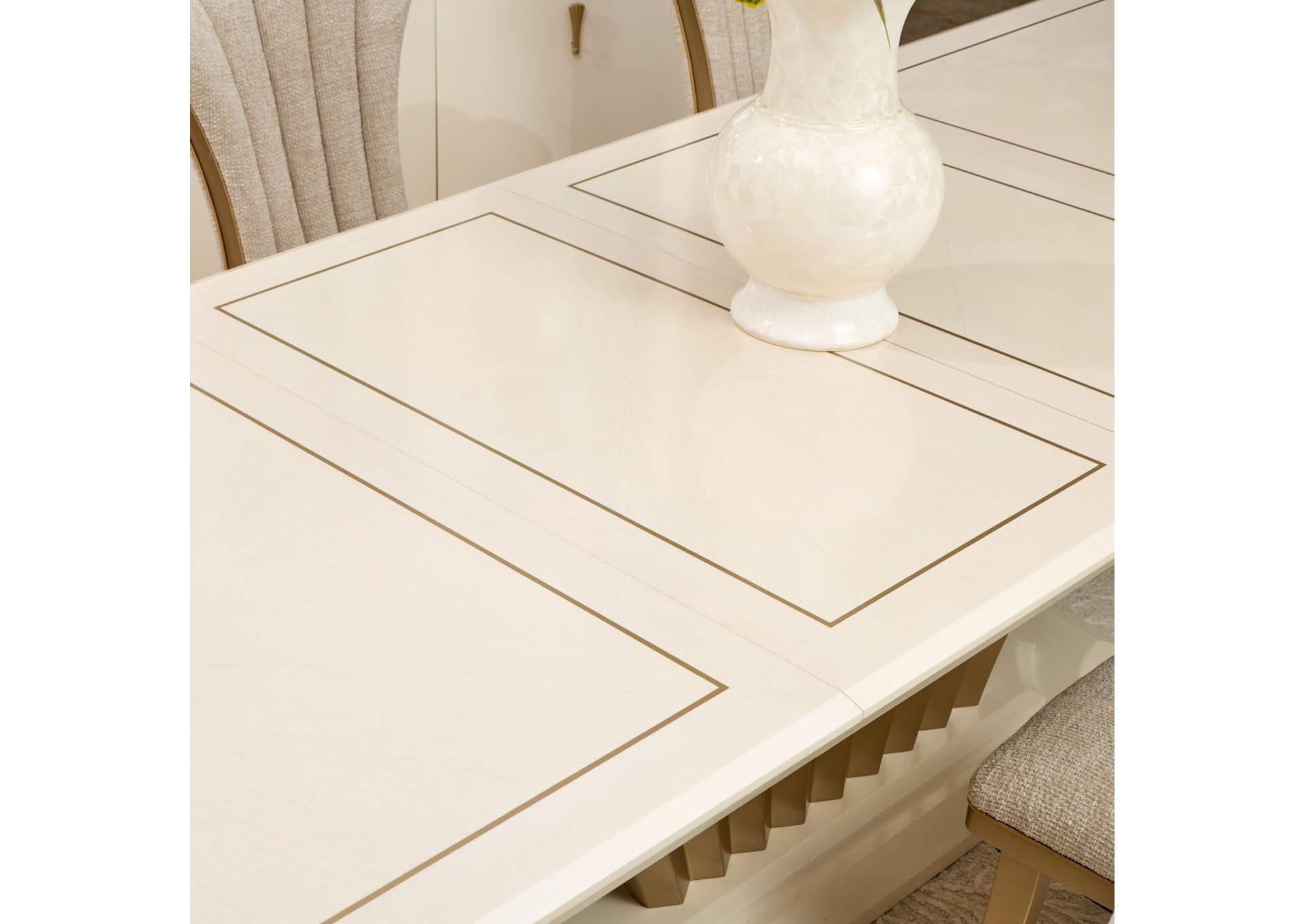 Fantosini Pedestal Dining Table - Creamy Pearl image 4