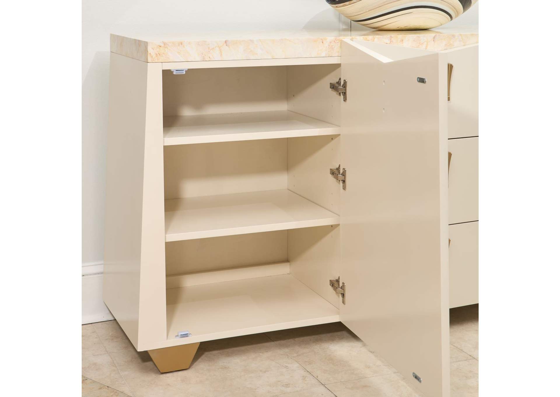 Fantosini Sideboard with Mirror - Creamy Pearl image 3