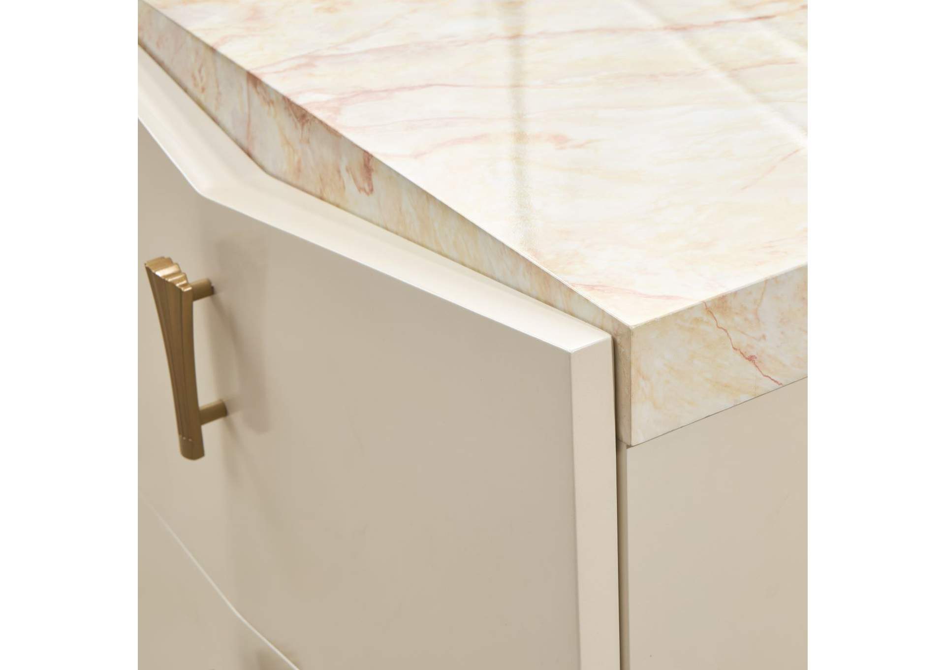 Fantosini Dresser with Mirror - Creamy Pearl image 5