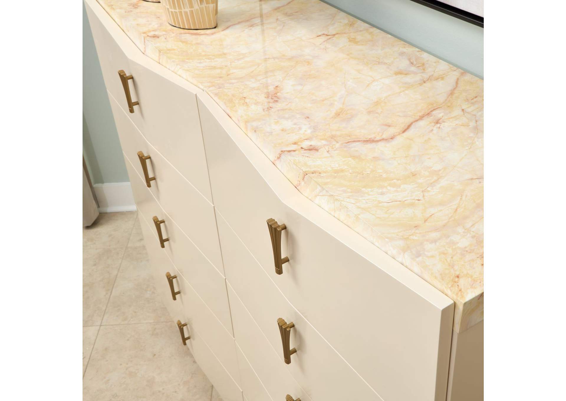 Fantosini 10-Drawer Mule Chest - Creamy Pearl image 3