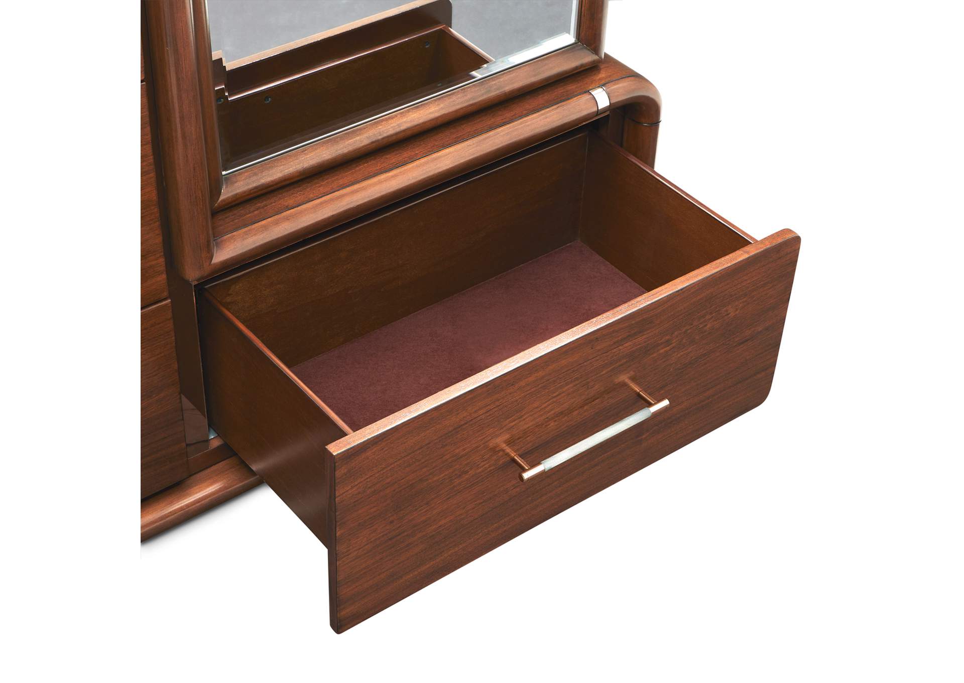 Mason Park Chest with Storage Mirror - Umber image 8