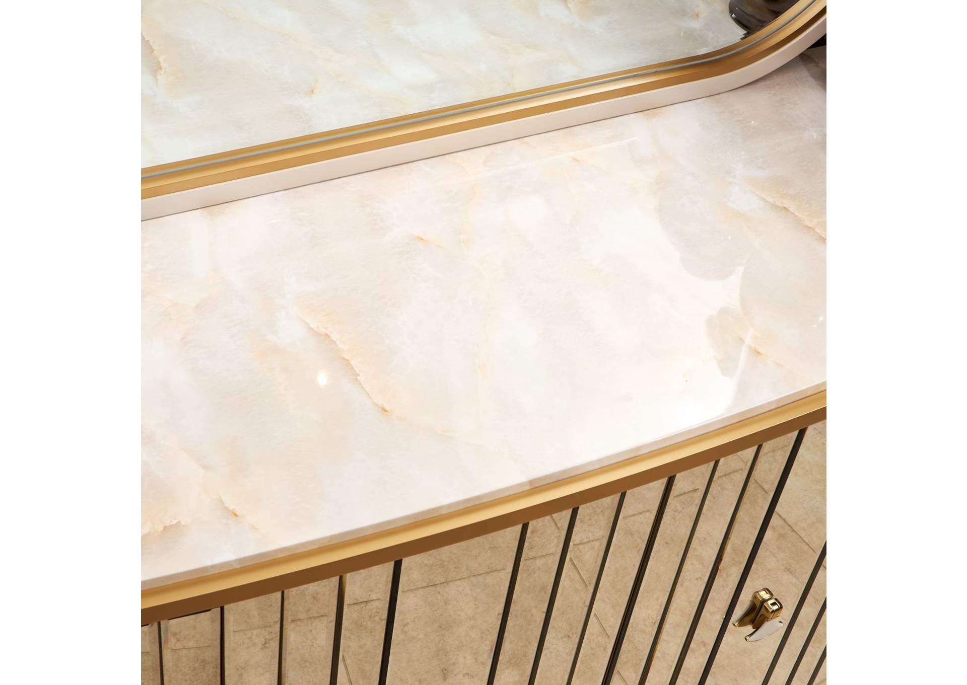 Scotts Square Sideboard with Wall Mirror - Light Champagne image 6