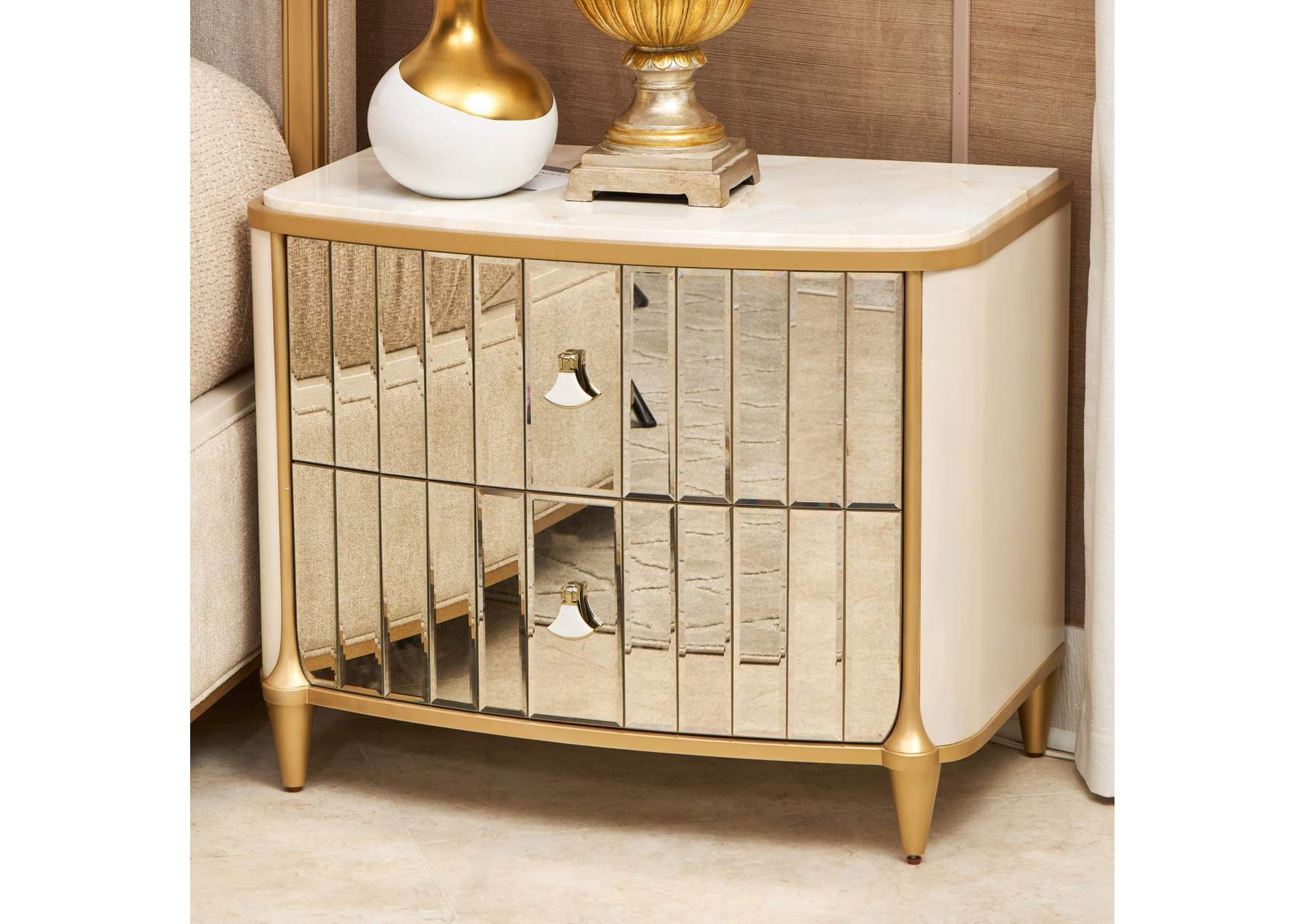 Scotts Square Nightstand - Light Champagne image 1