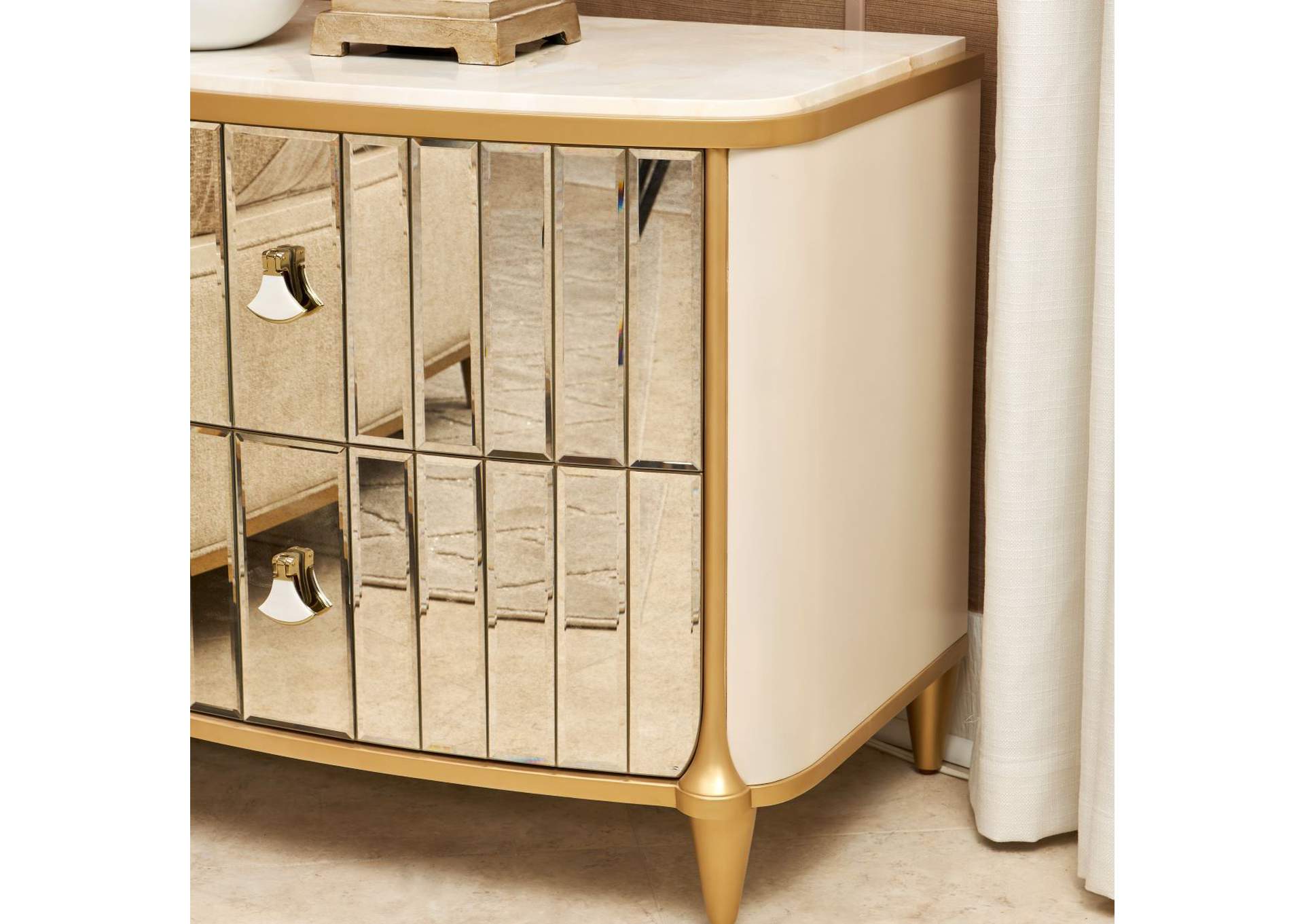 Scotts Square Nightstand - Light Champagne image 3
