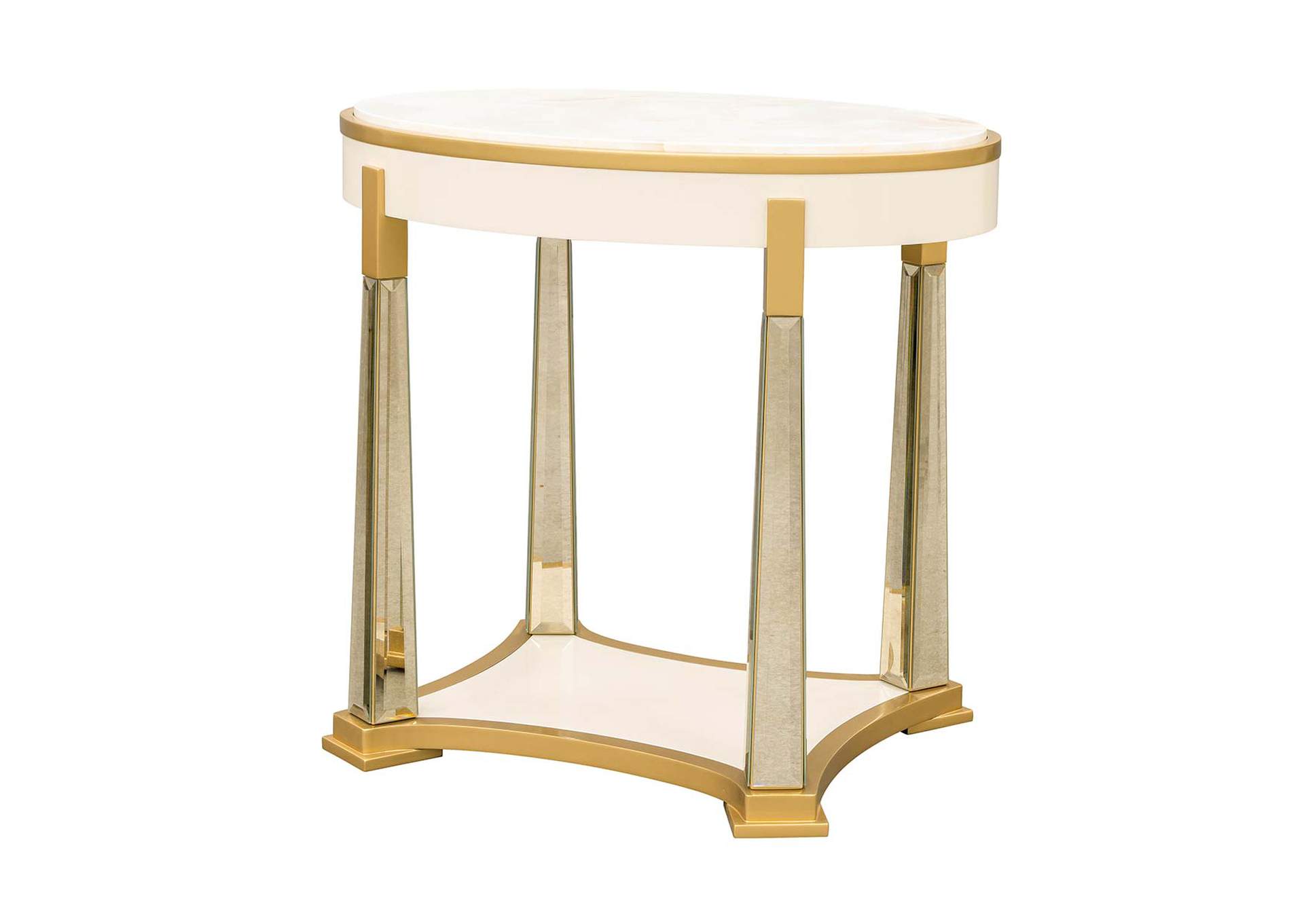 Scotts Square End Table - Light Champagne image 1