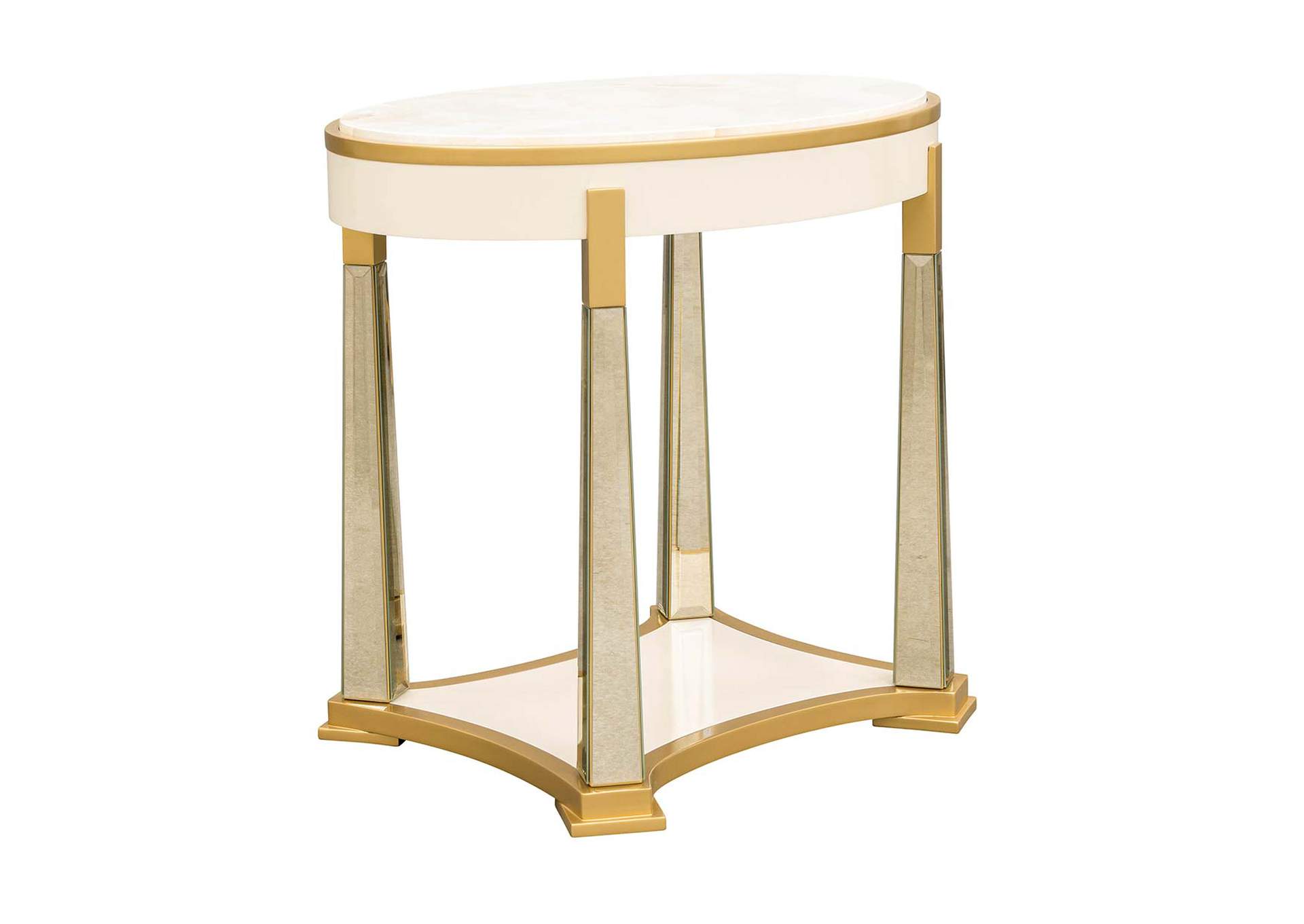 Scotts Square End Table - Light Champagne image 5
