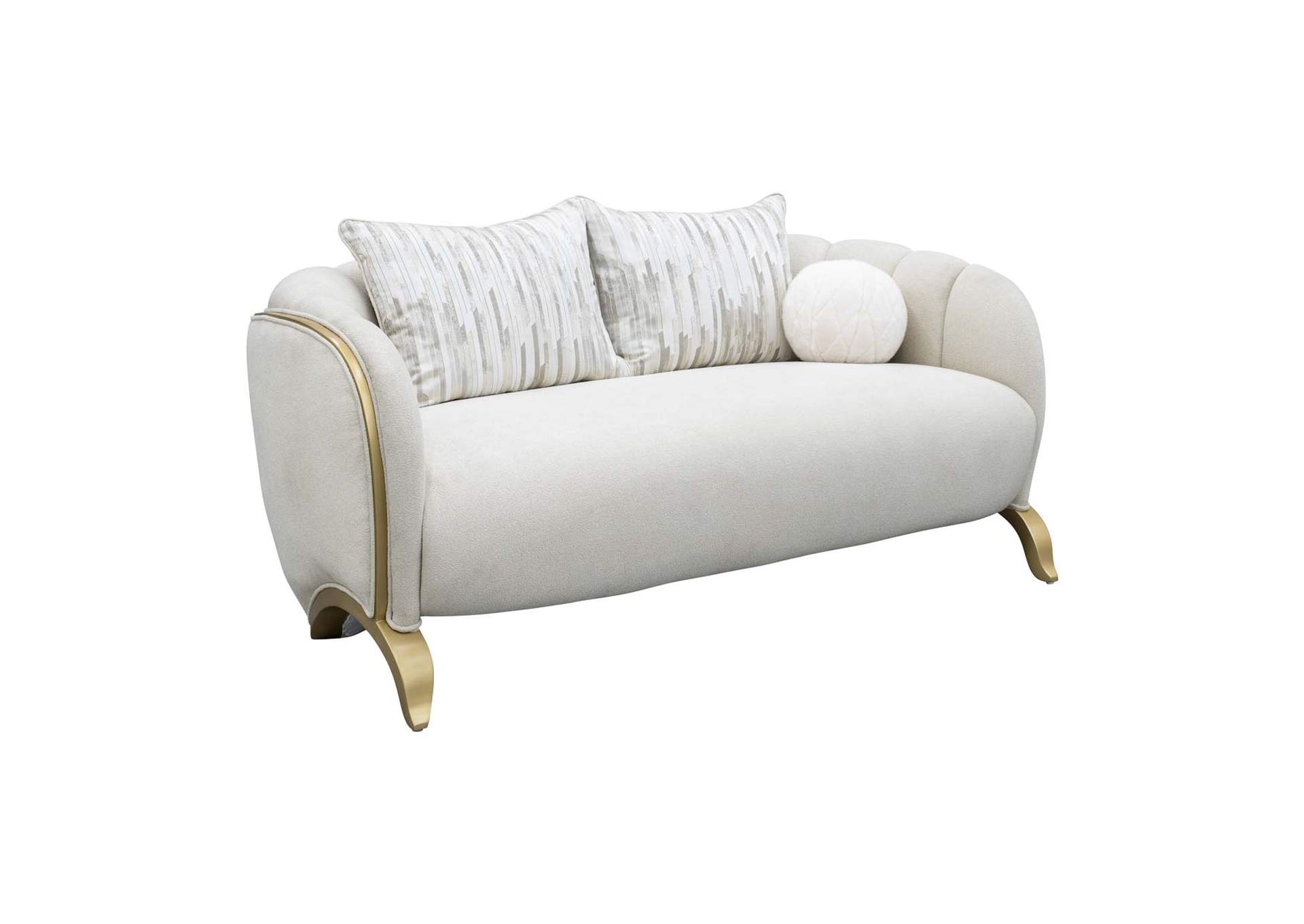 Scotts Square Loveseat - Cornsilk and Light Champagne image 4