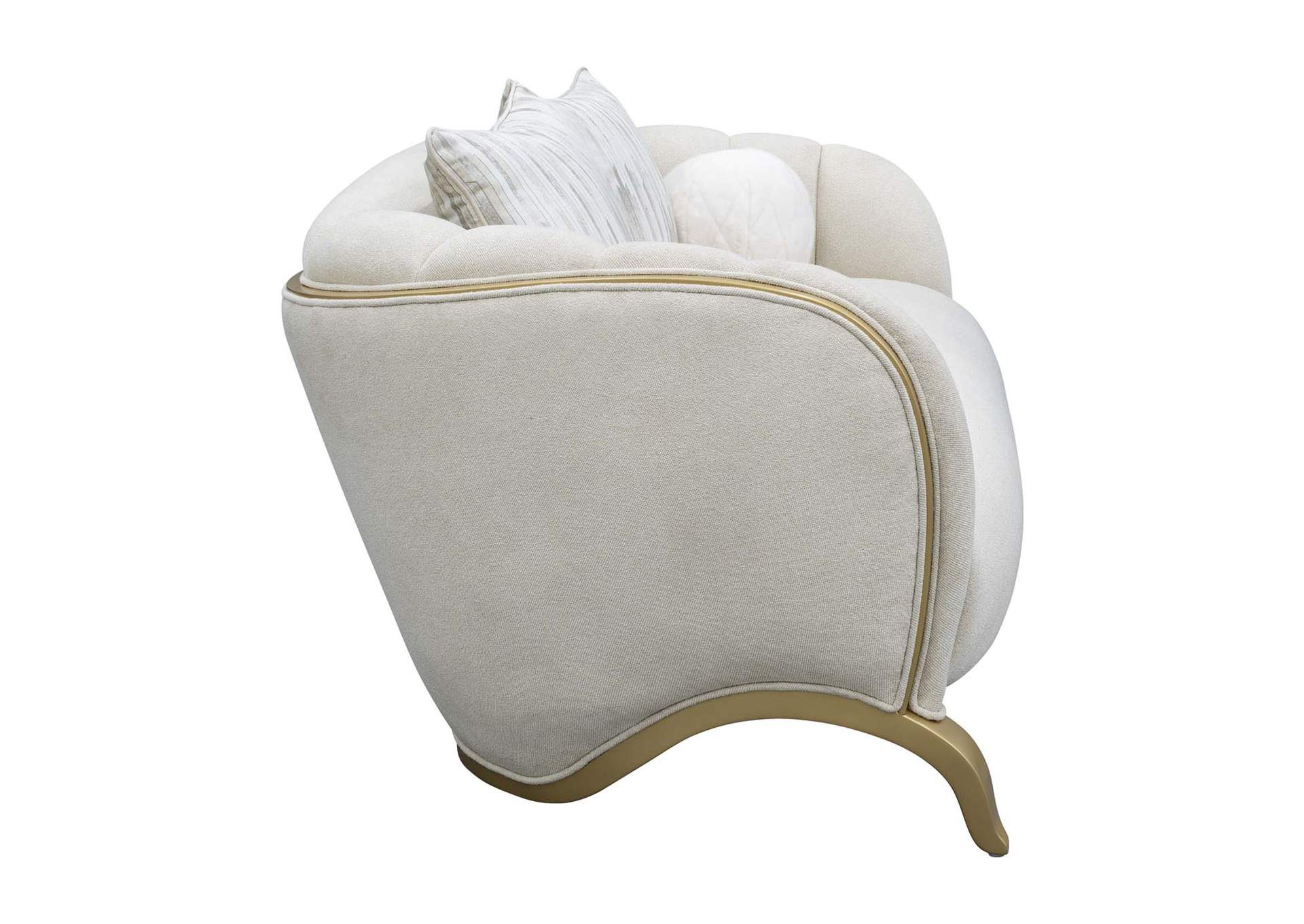 Scotts Square Loveseat - Cornsilk and Light Champagne image 5