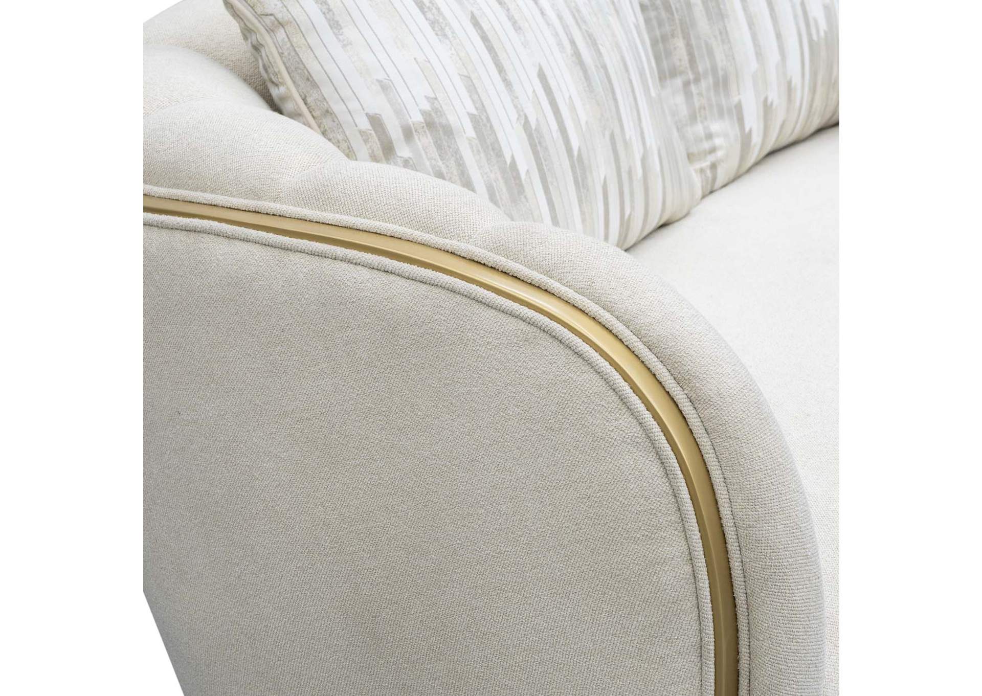 Scotts Square Loveseat - Cornsilk and Light Champagne image 8