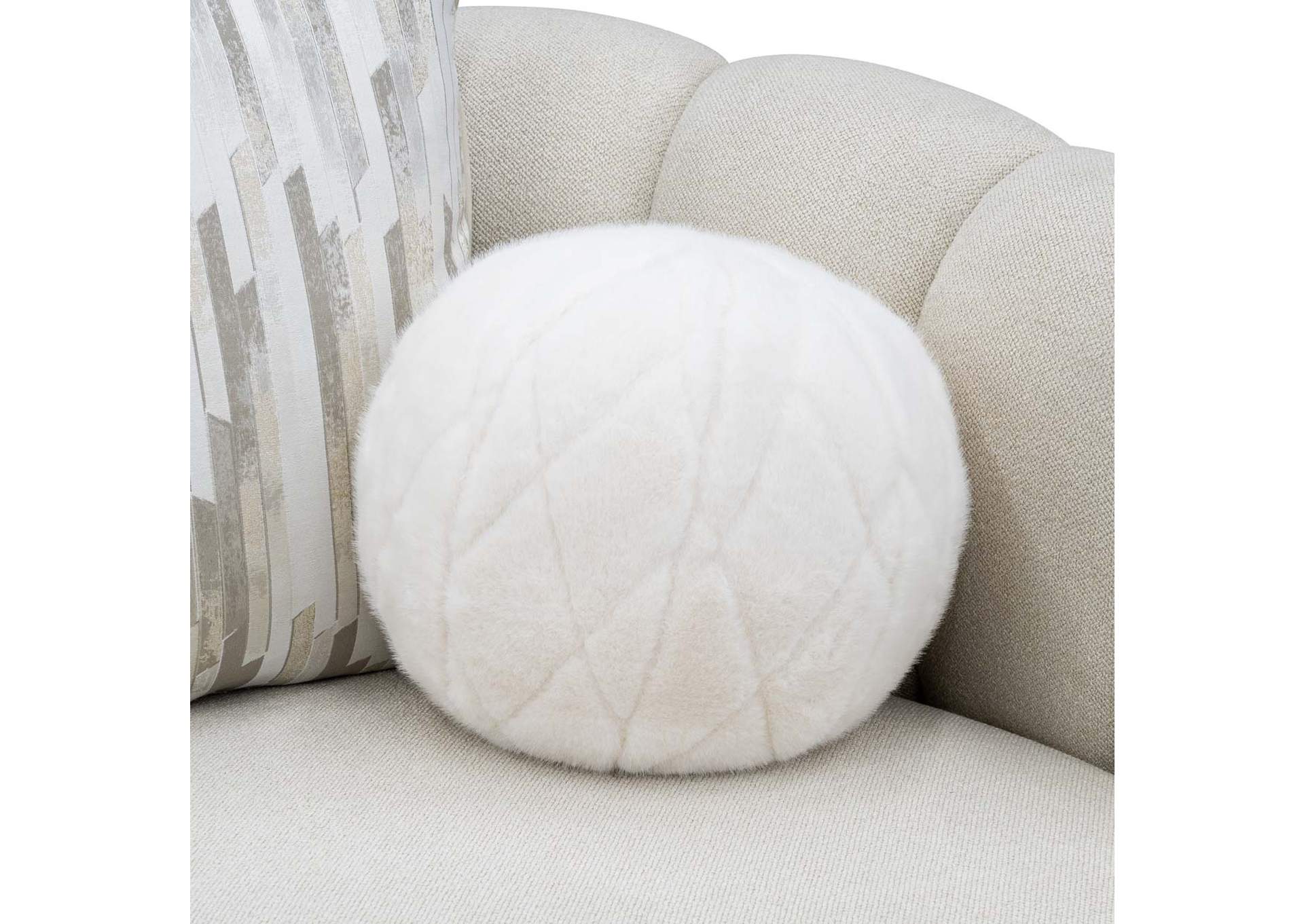Scotts Square Loveseat - Cornsilk and Light Champagne image 11