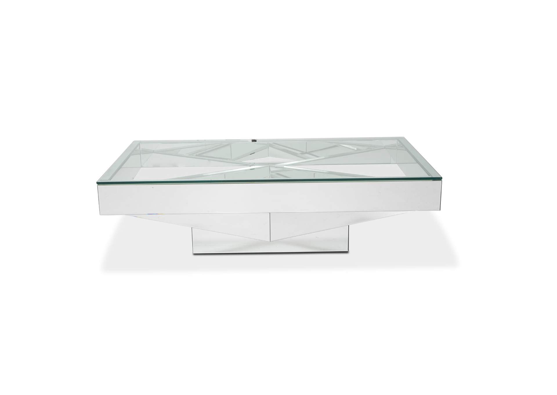 Montreal Rectangular Cocktail Table with Glass Top image 3